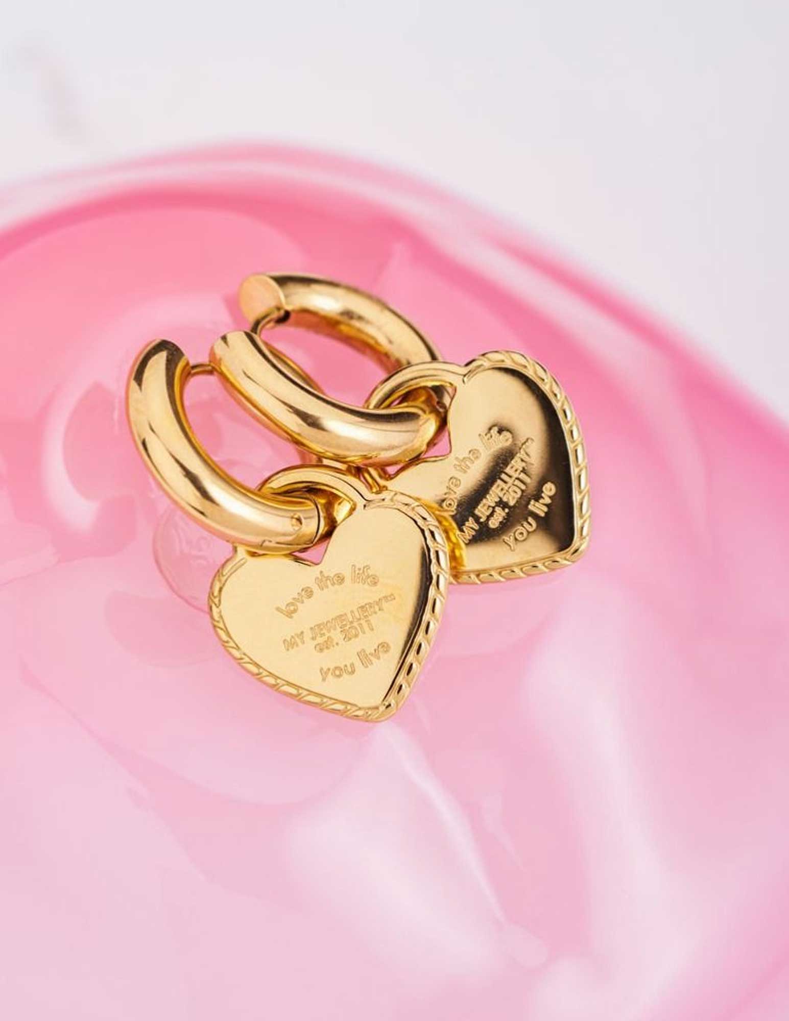 My Jewellery Oorbellen met groot hart Candy Couture MJ06287 Goud