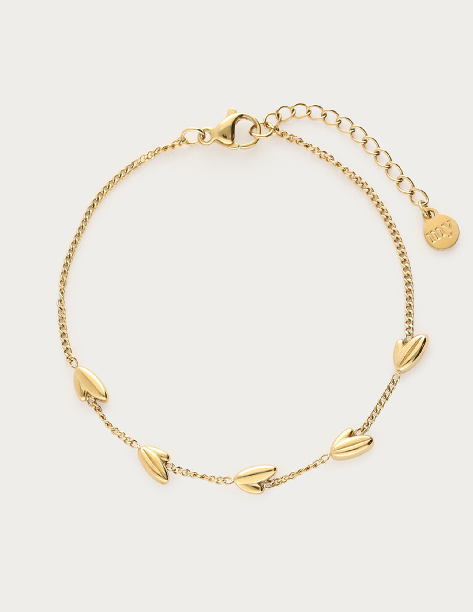 My Jewellery Mystic armband tulpen hart MJ14243 Goud