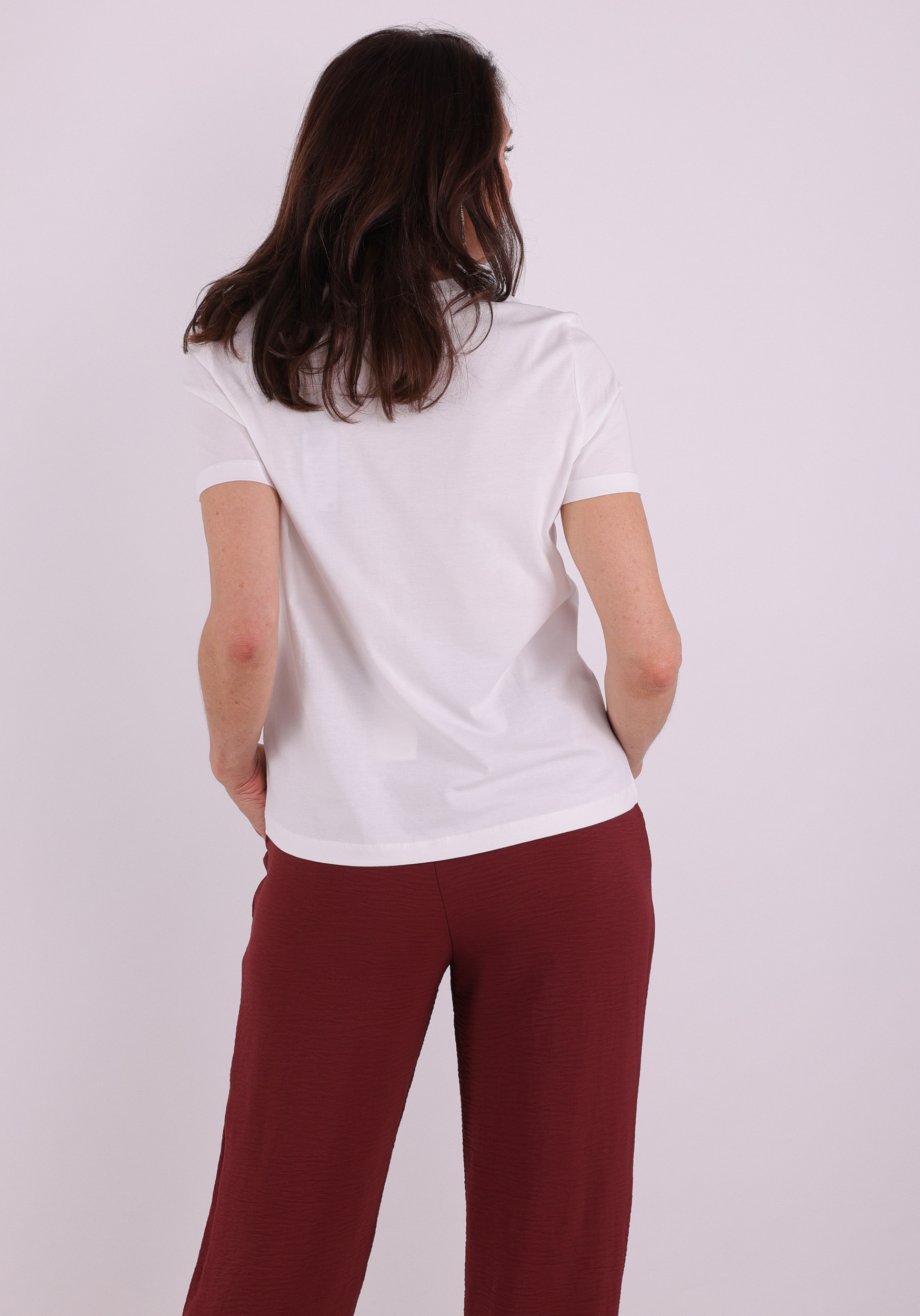 Vero moda T-shirt Lise 10341942 Wit