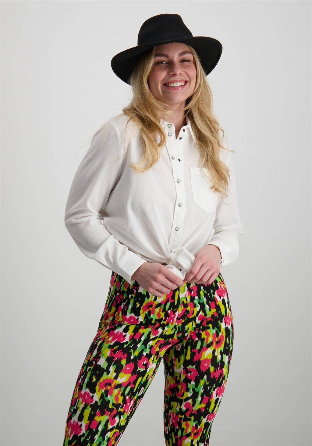 Only Blouse Lecey gestreept 15195910 Wolwit-ecru