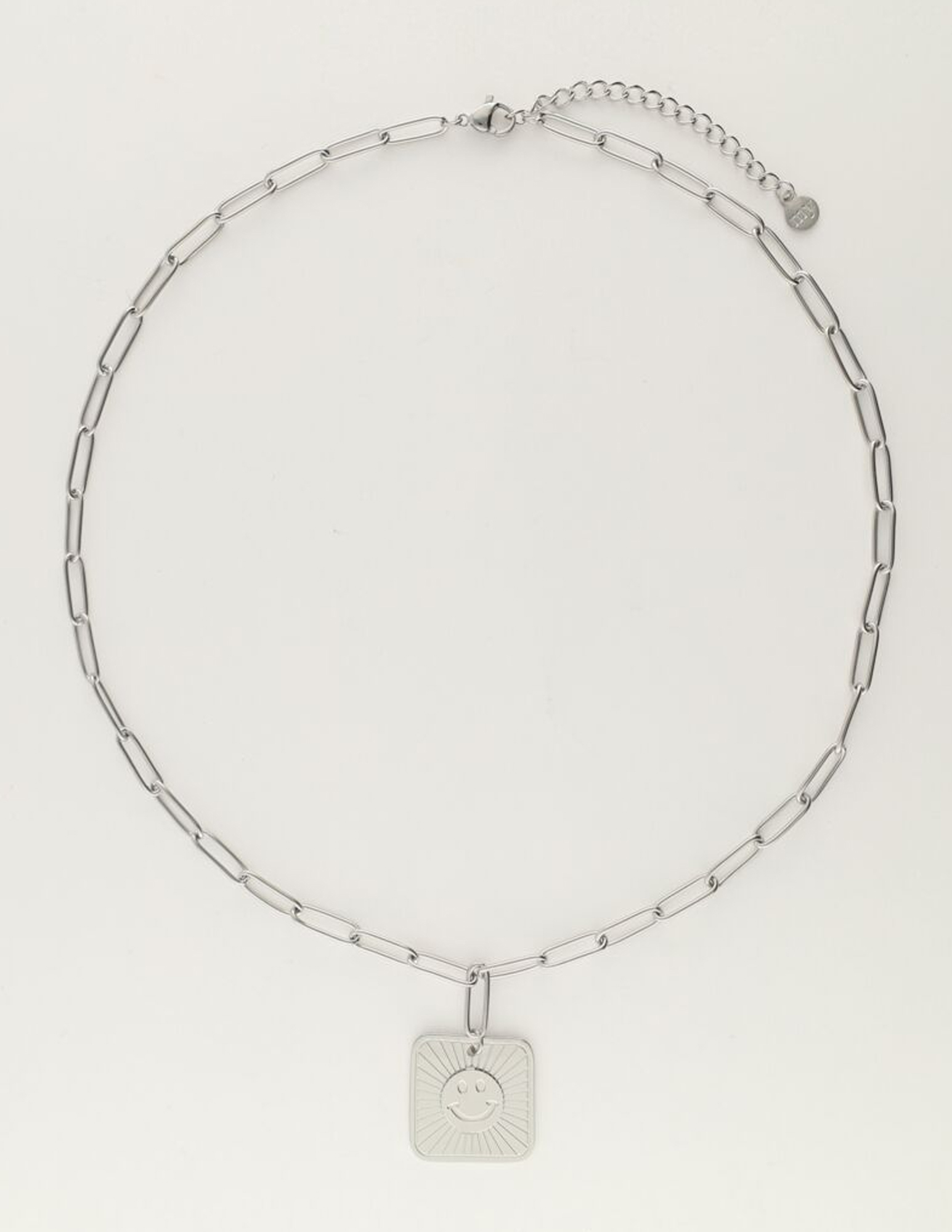 My Jewellery Schakelketting met smiley bedel MJ10106 Zilver