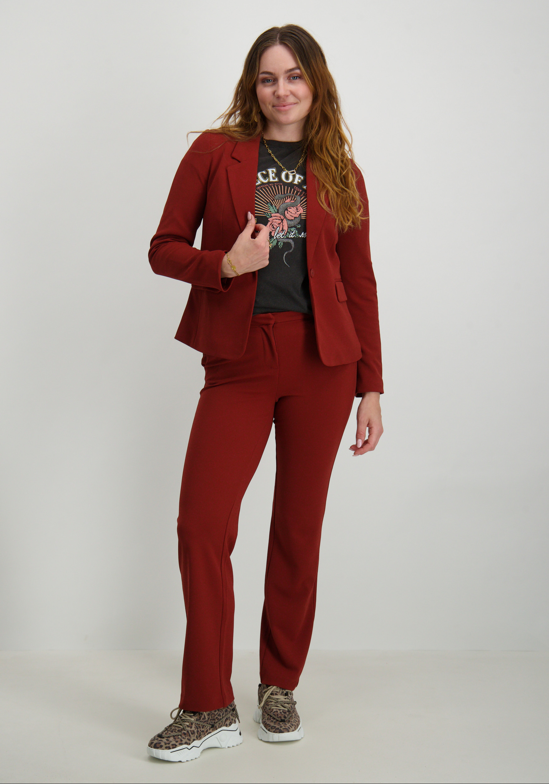 Vero moda Blazer Zamira 10307224 Steenrood