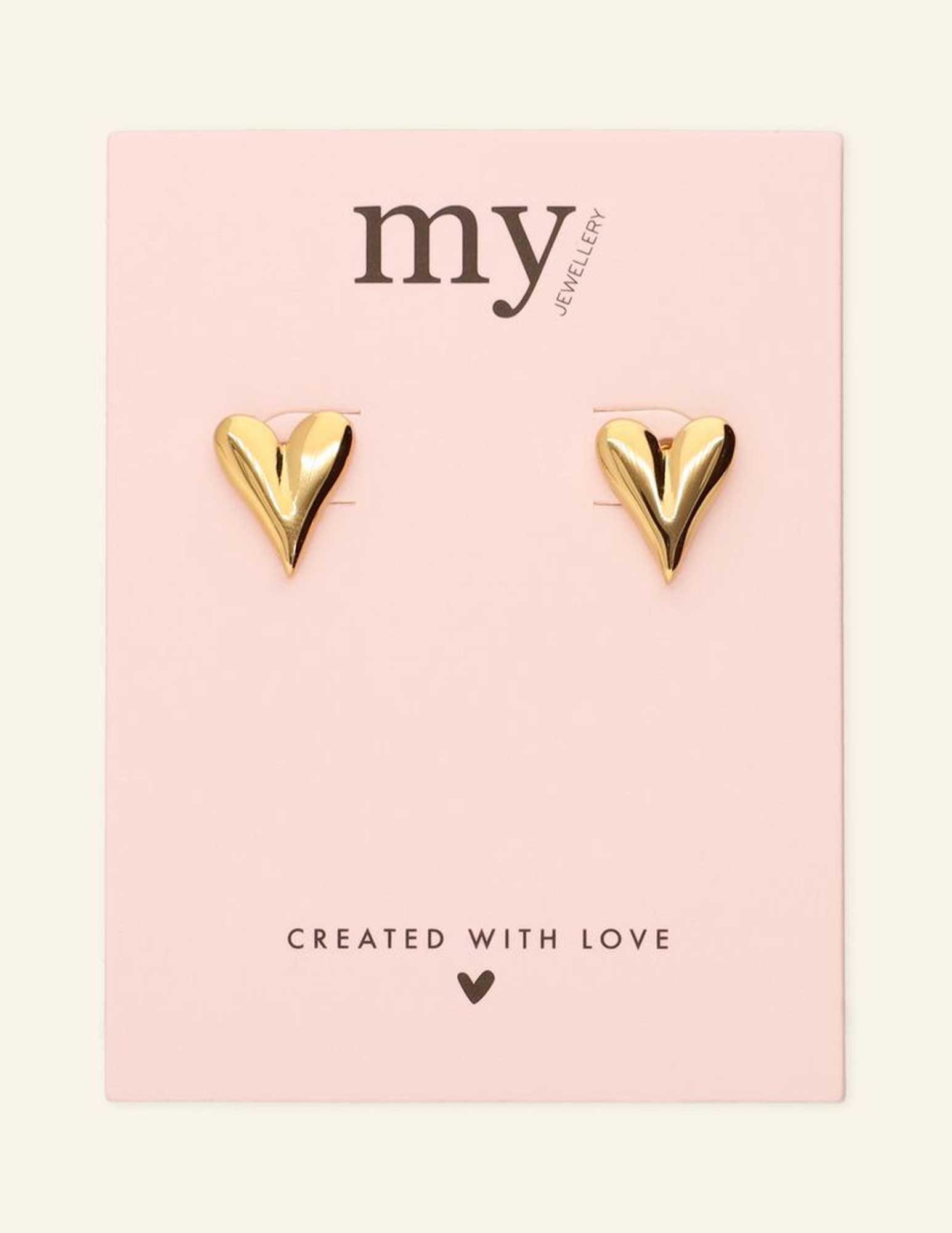 My Jewellery Oorbellen Hart MJ08718 Goud