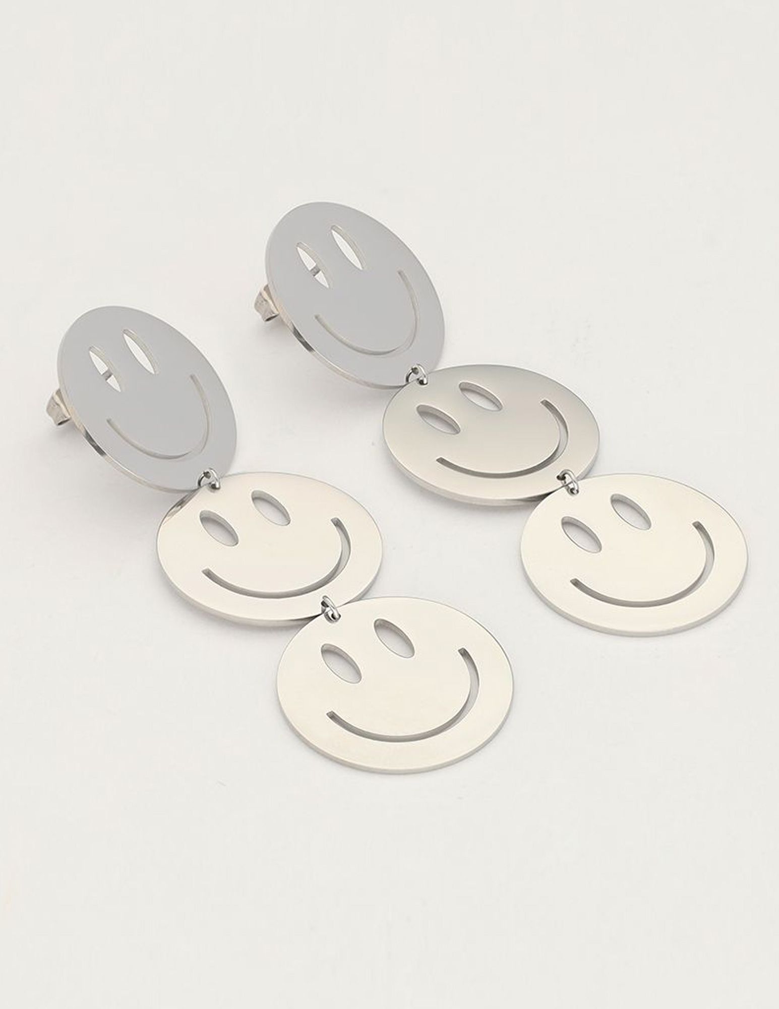 My Jewellery Oorbellen smiley groot MJ10161 Zilver