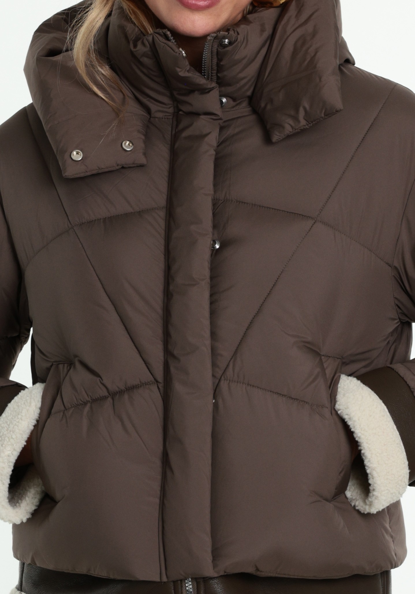 Geisha Winterjas Teddy 68521-16 Donker bruin