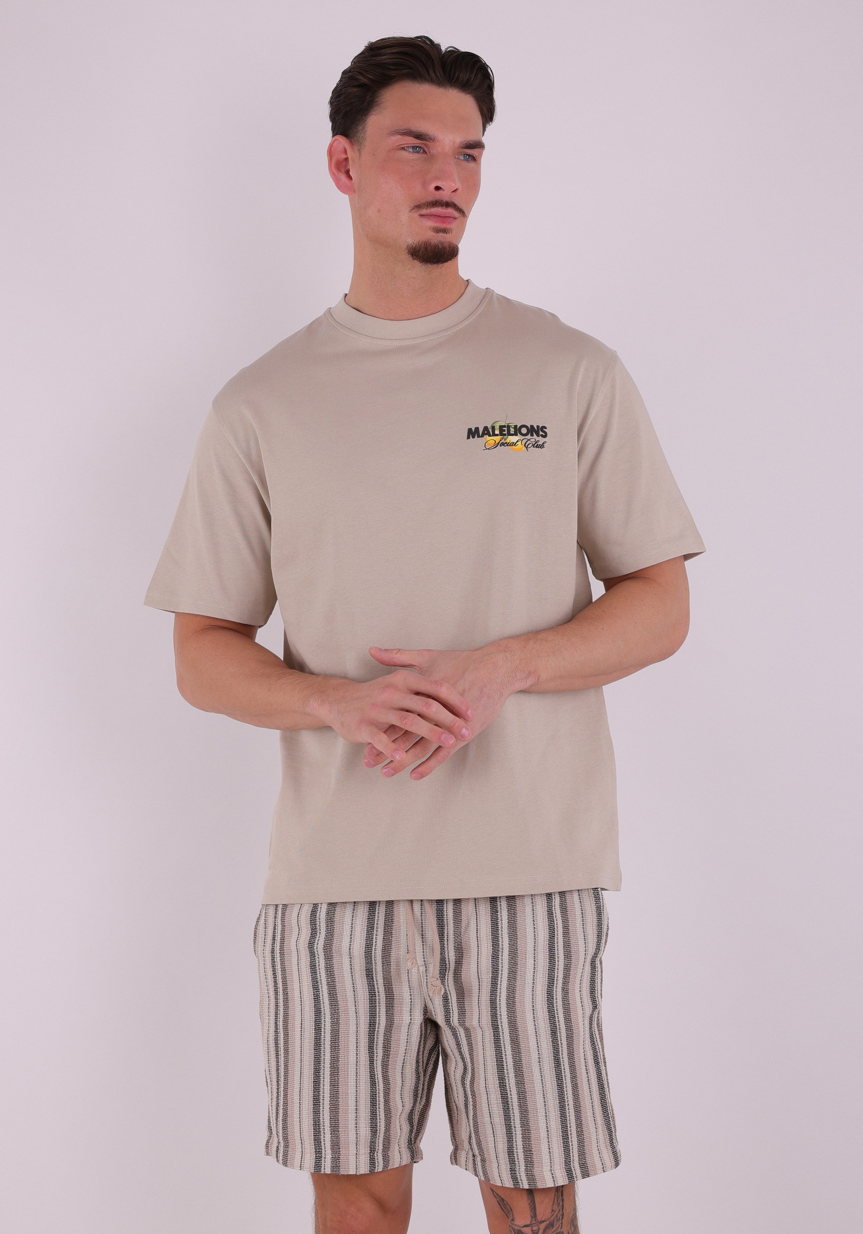 Malelions T-shirt Limone di capri MMC30026031 Taupe