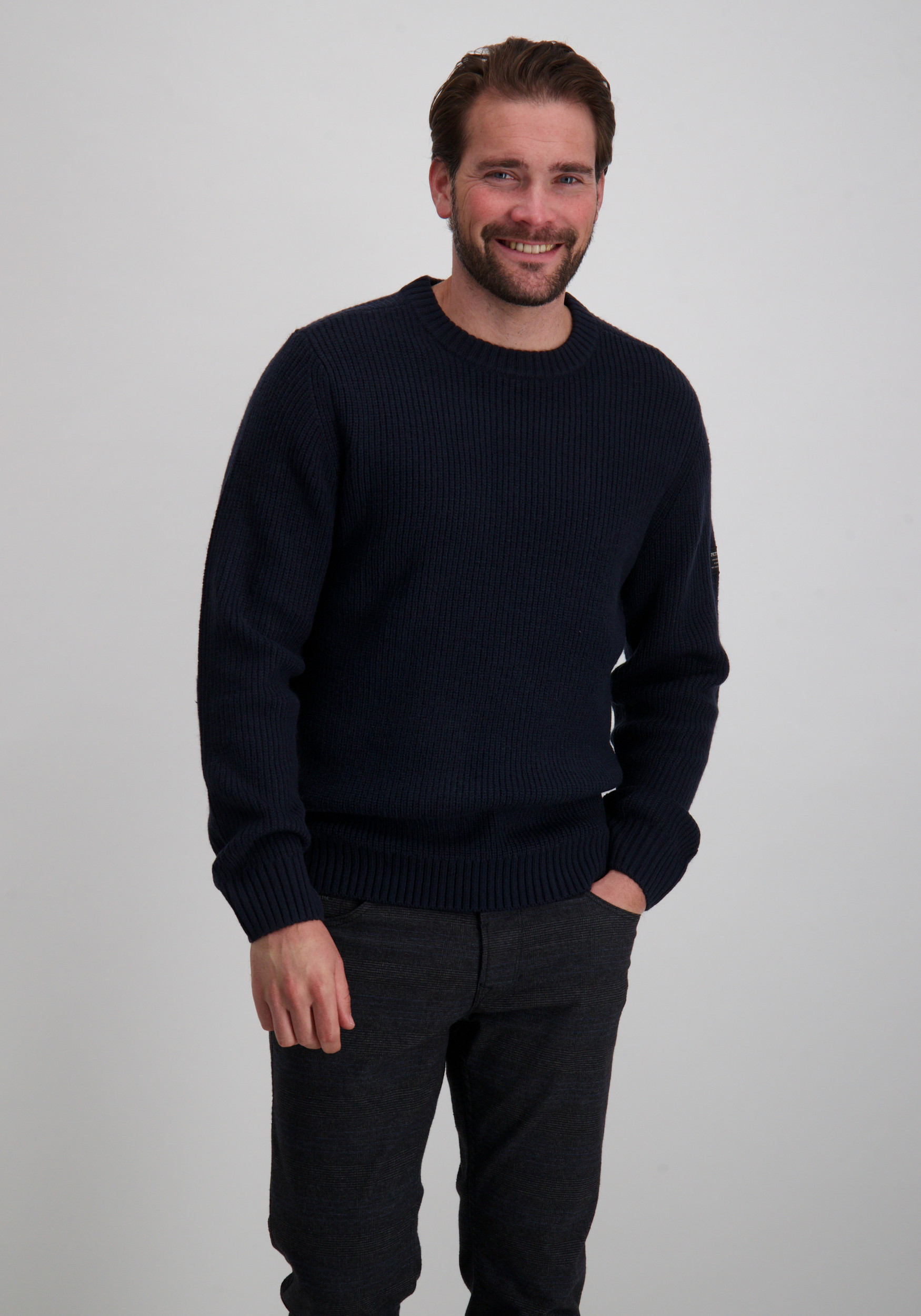 Petrol Trui M-3050-KWR152 Donker blauw