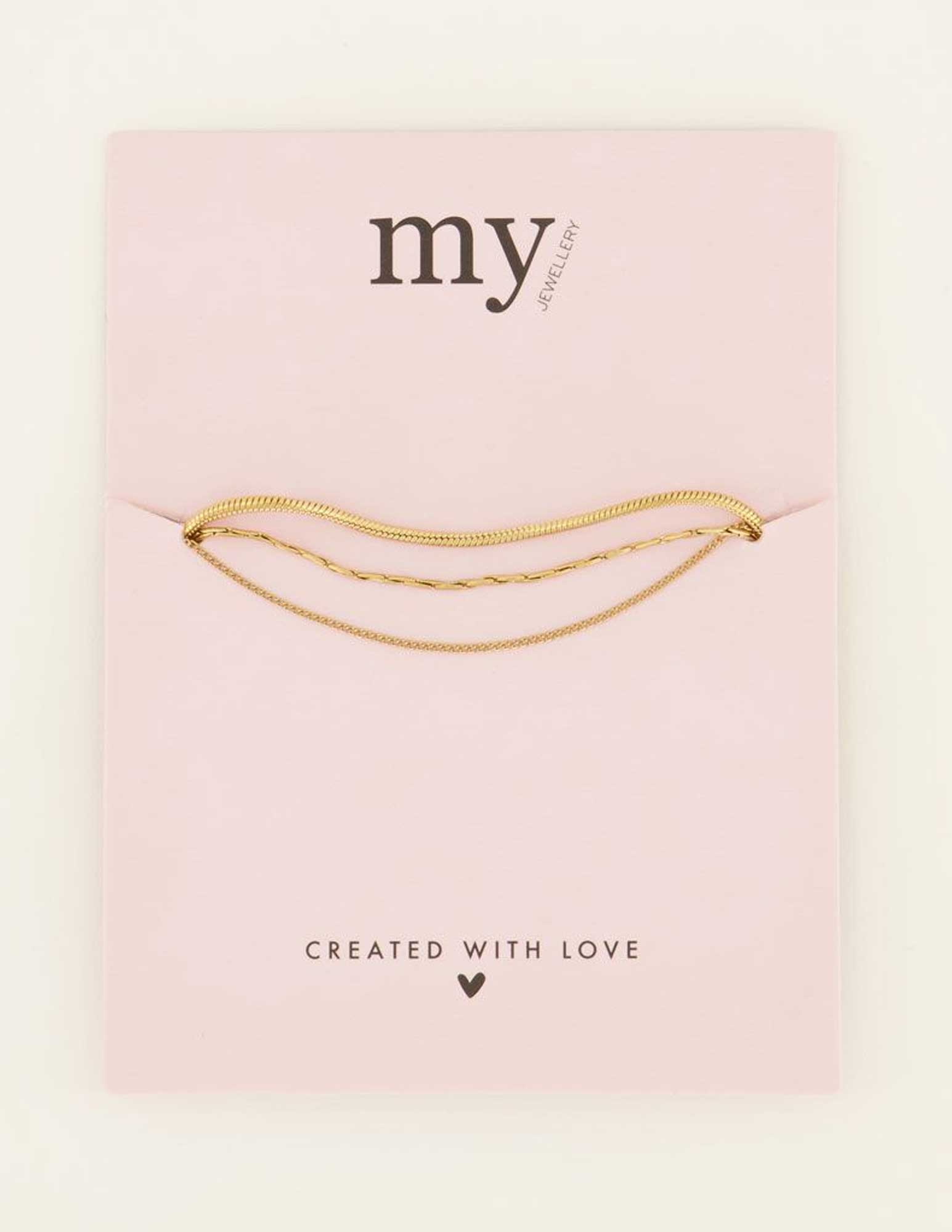 My Jewellery Armband 3 lagen MJ07809 Goud
