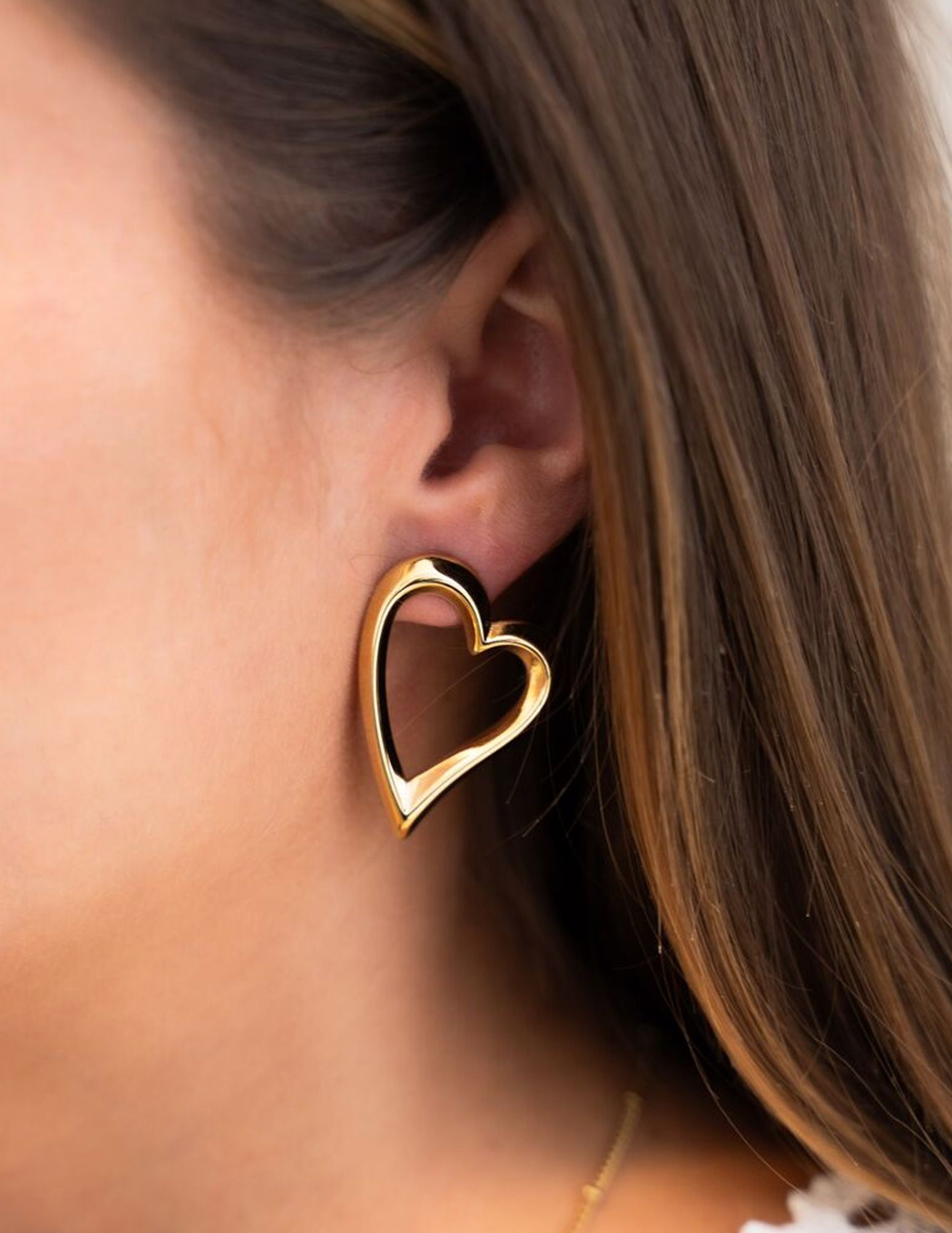 My Jewellery Oorbellen open heart MJ11325 Zilver