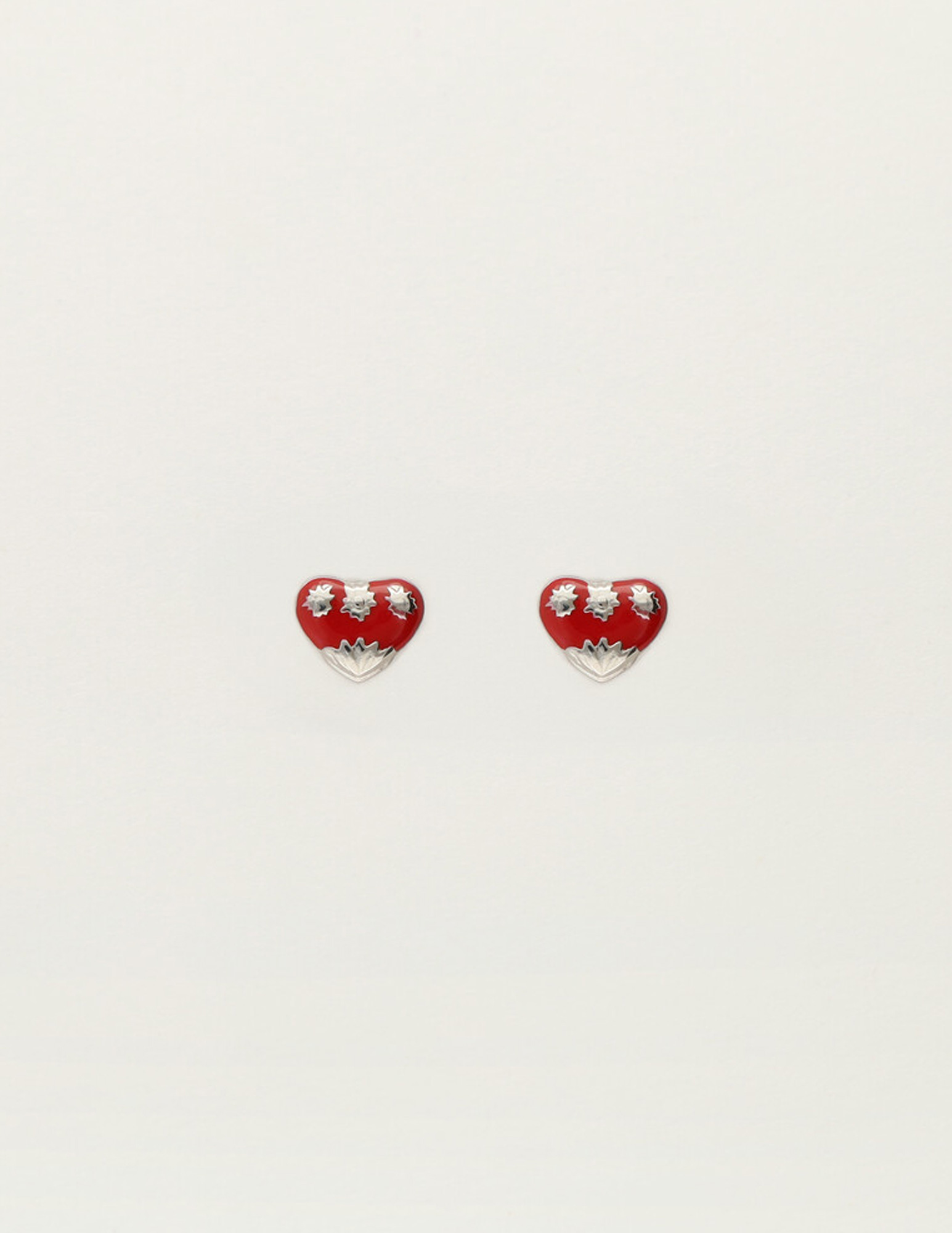 My Jewellery Studs rood mini hart MJ12094 Zilver