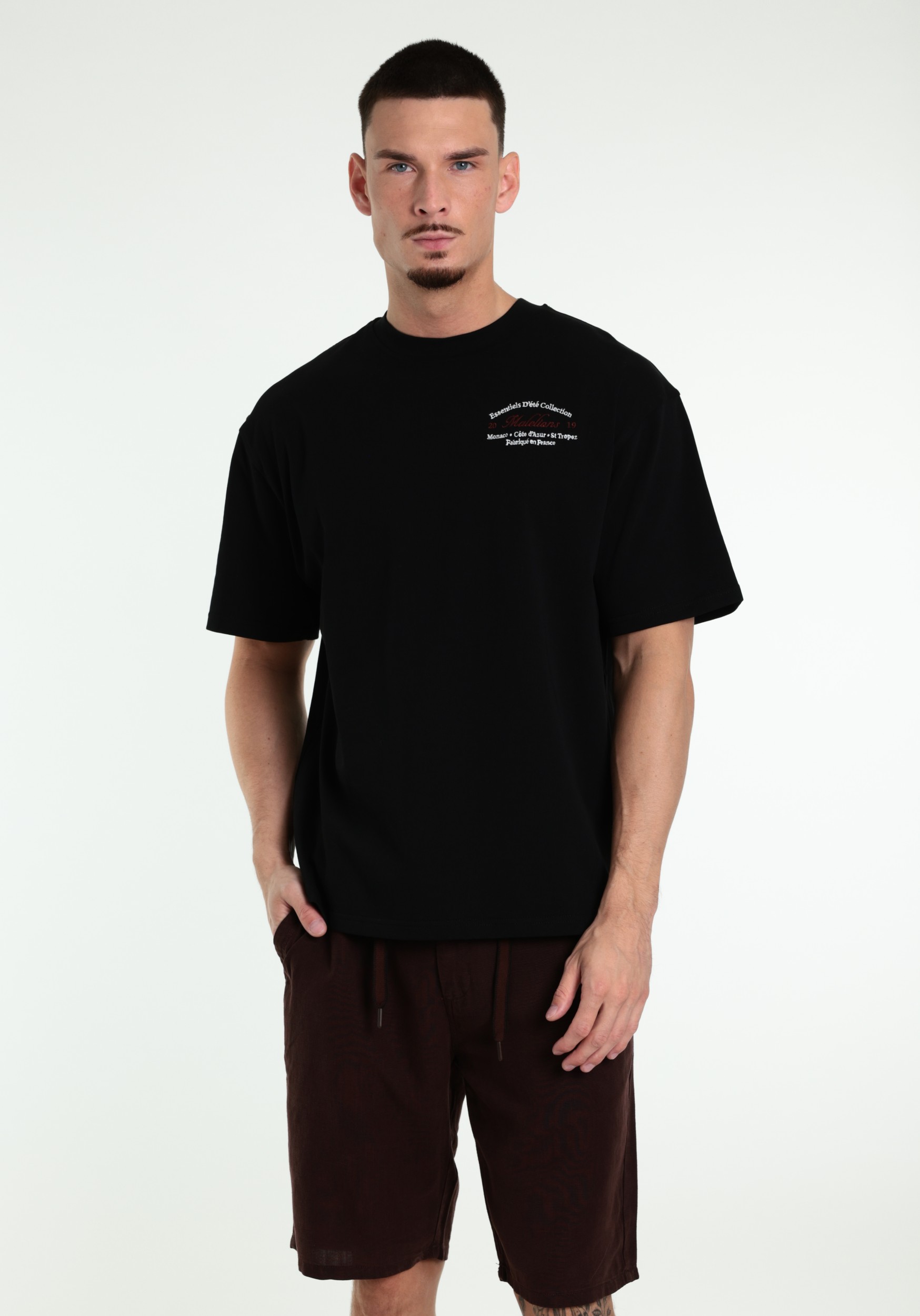 Malelions T-shirt Marina MMA40026075 Zwart