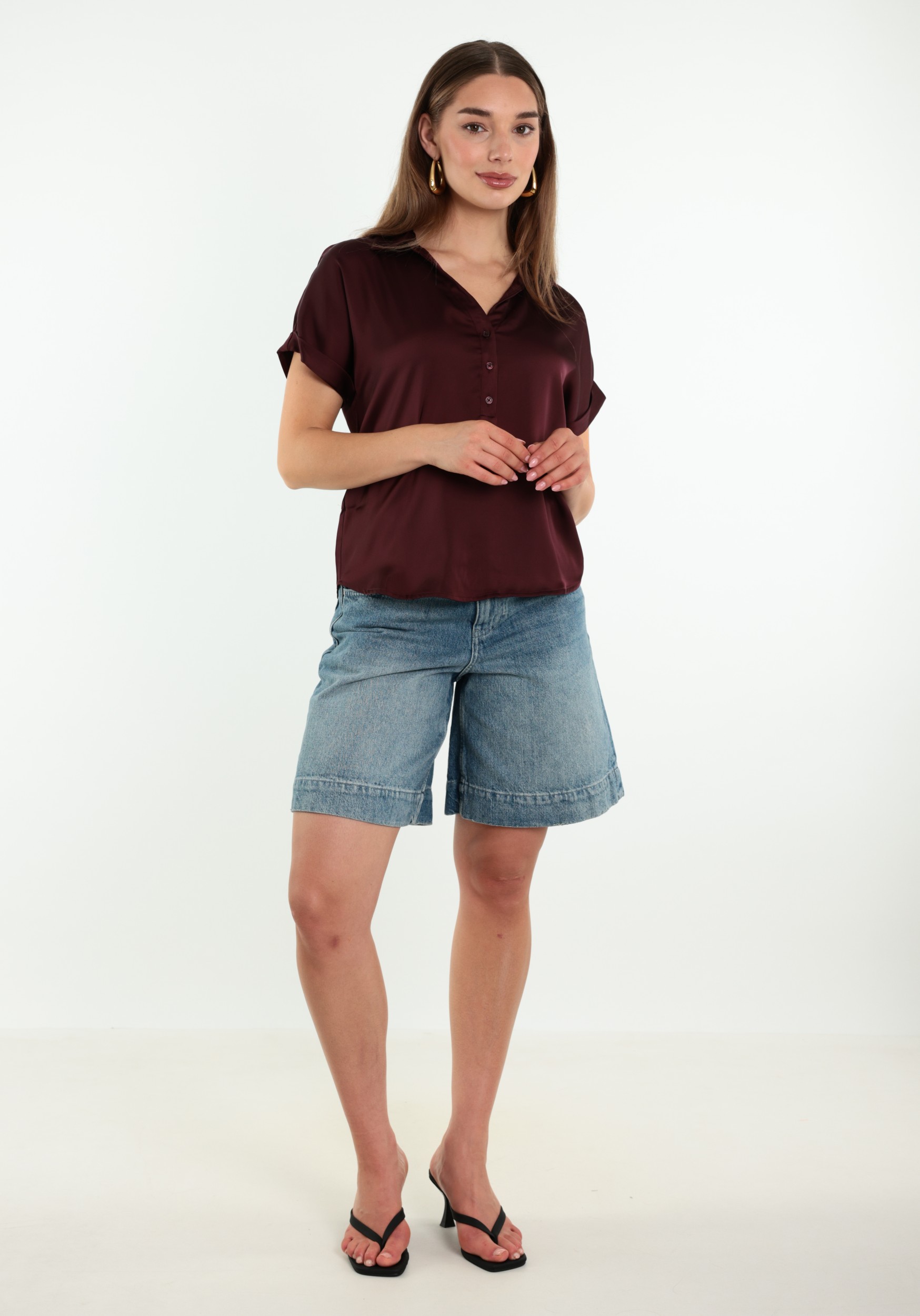 Vila Blouse Enna Ravenna 14107405 Bordeaux