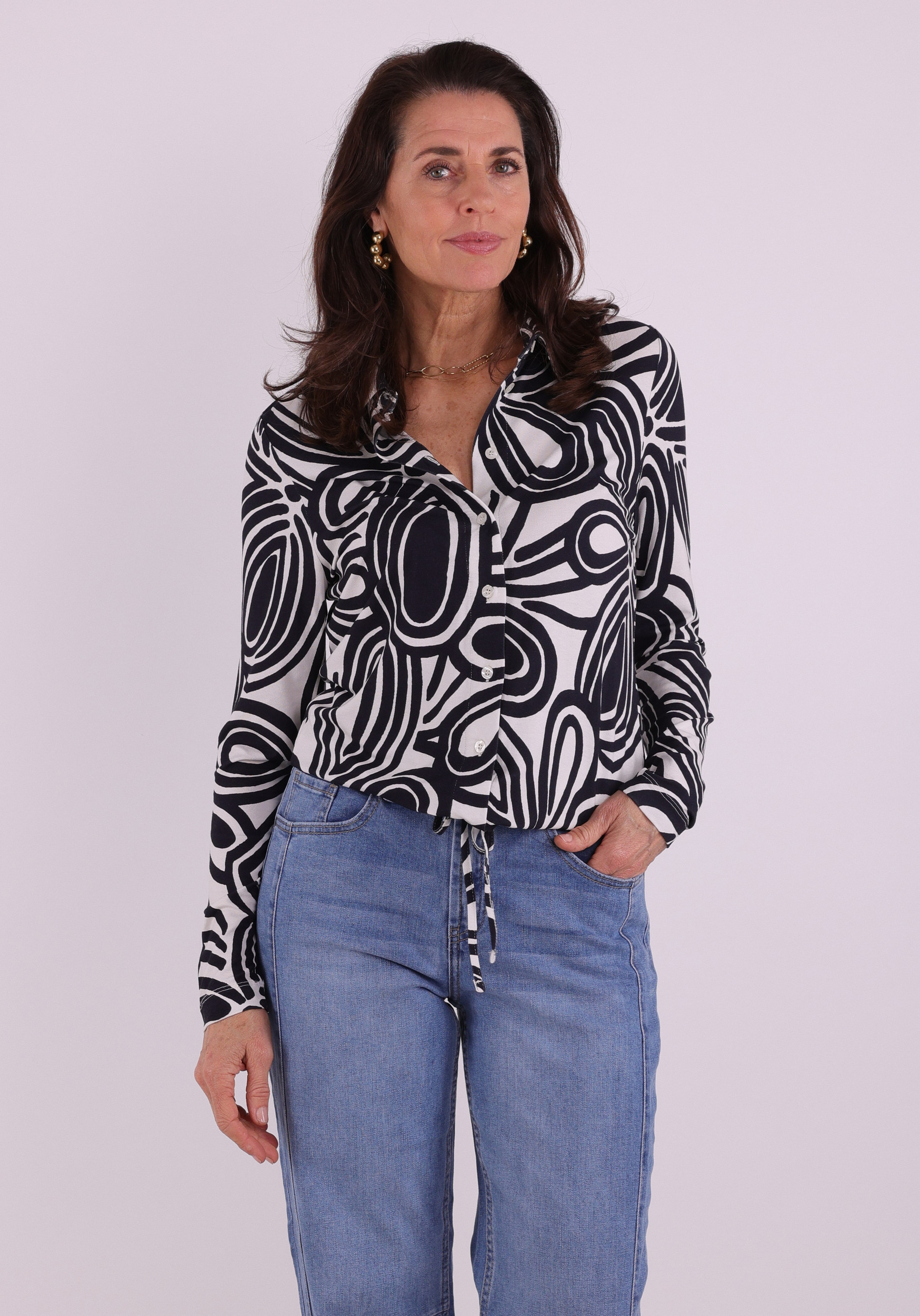 Zoso Blouse 261Natalia Donker blauw