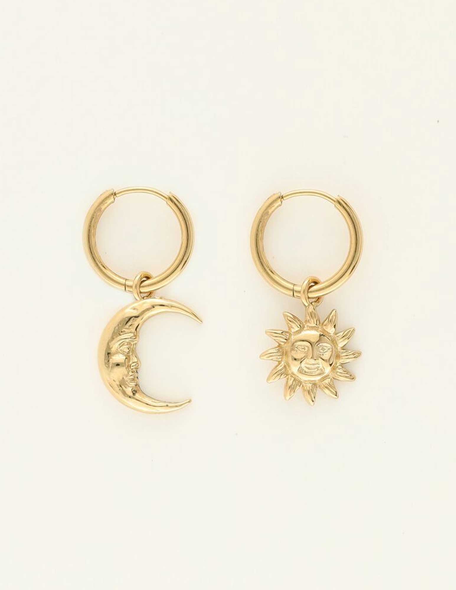 My Jewellery Mystic oorbellen maan en zon MJ09435 Goud