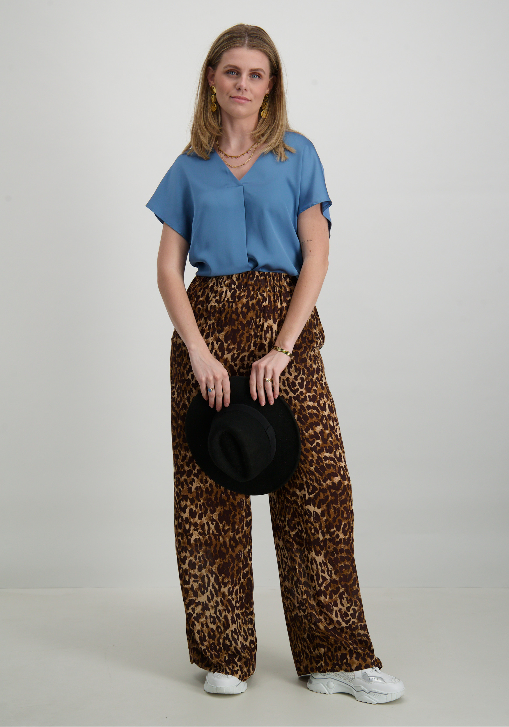 Vila T-shirt Ellette 14089239 Licht blauw