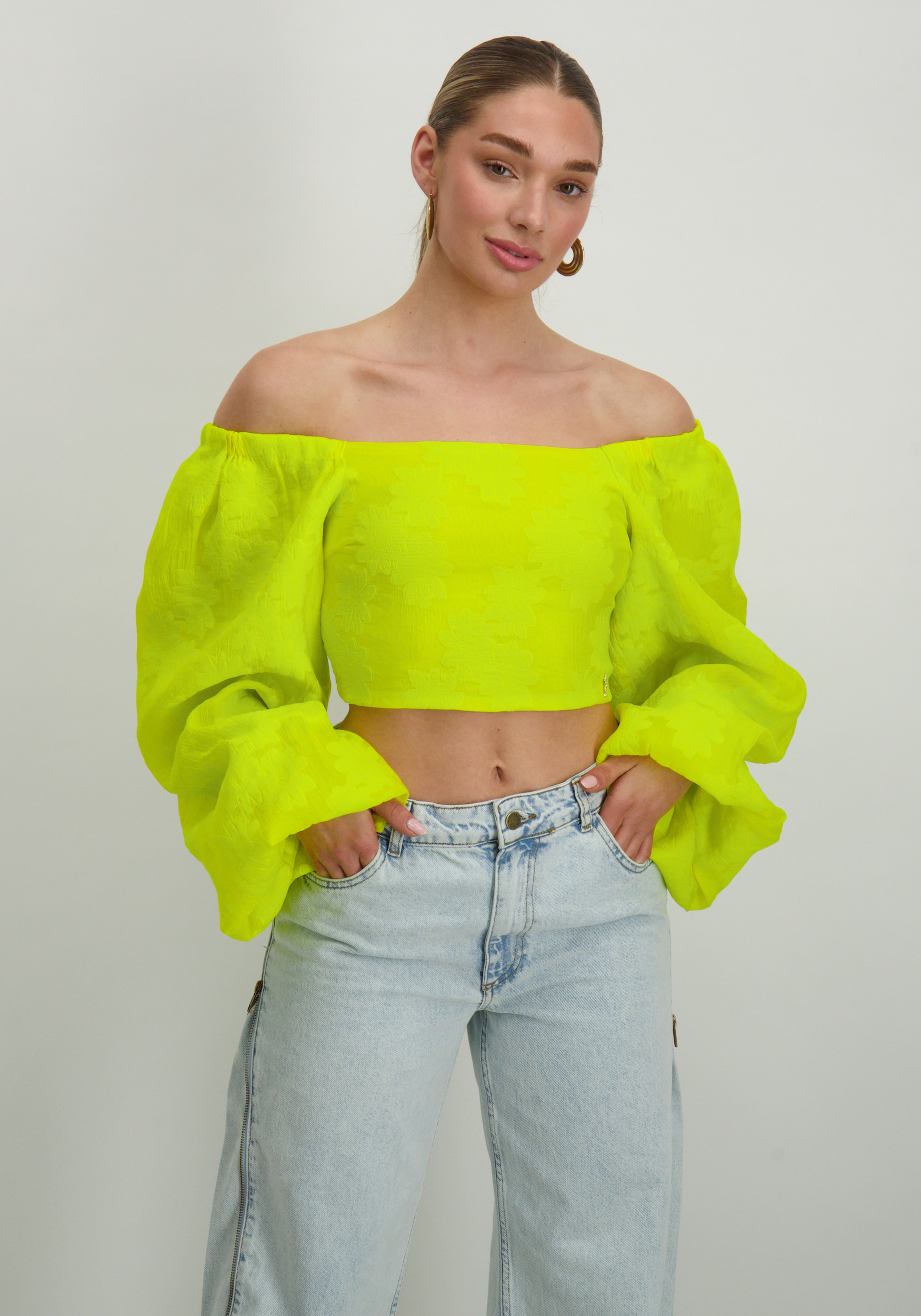 Harper & Yve Top Evi HS25J408 Geel