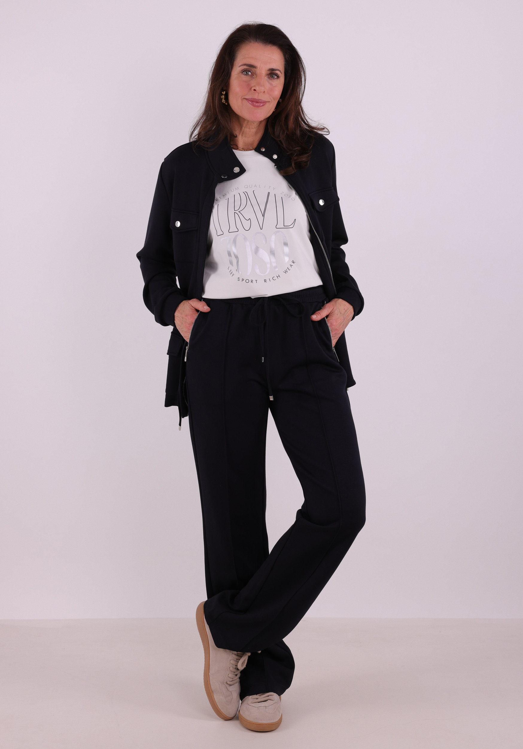 Zoso Broek 261Maud Donker blauw