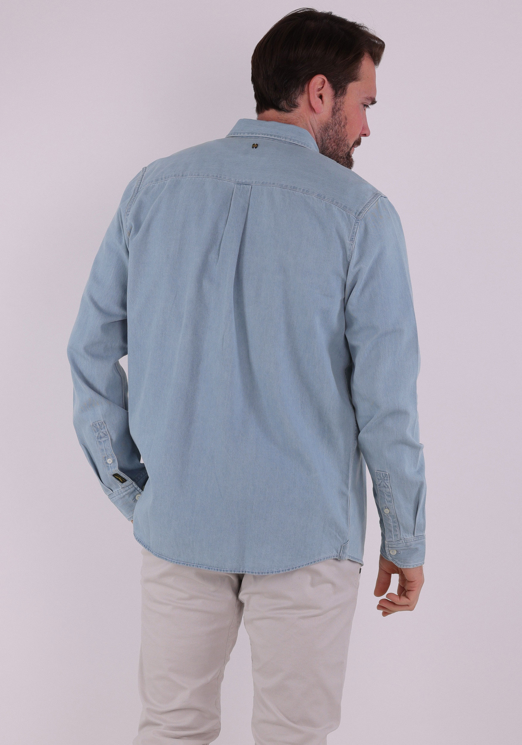 PME Legend Overhemd denim PSI2602238 Licht blauw