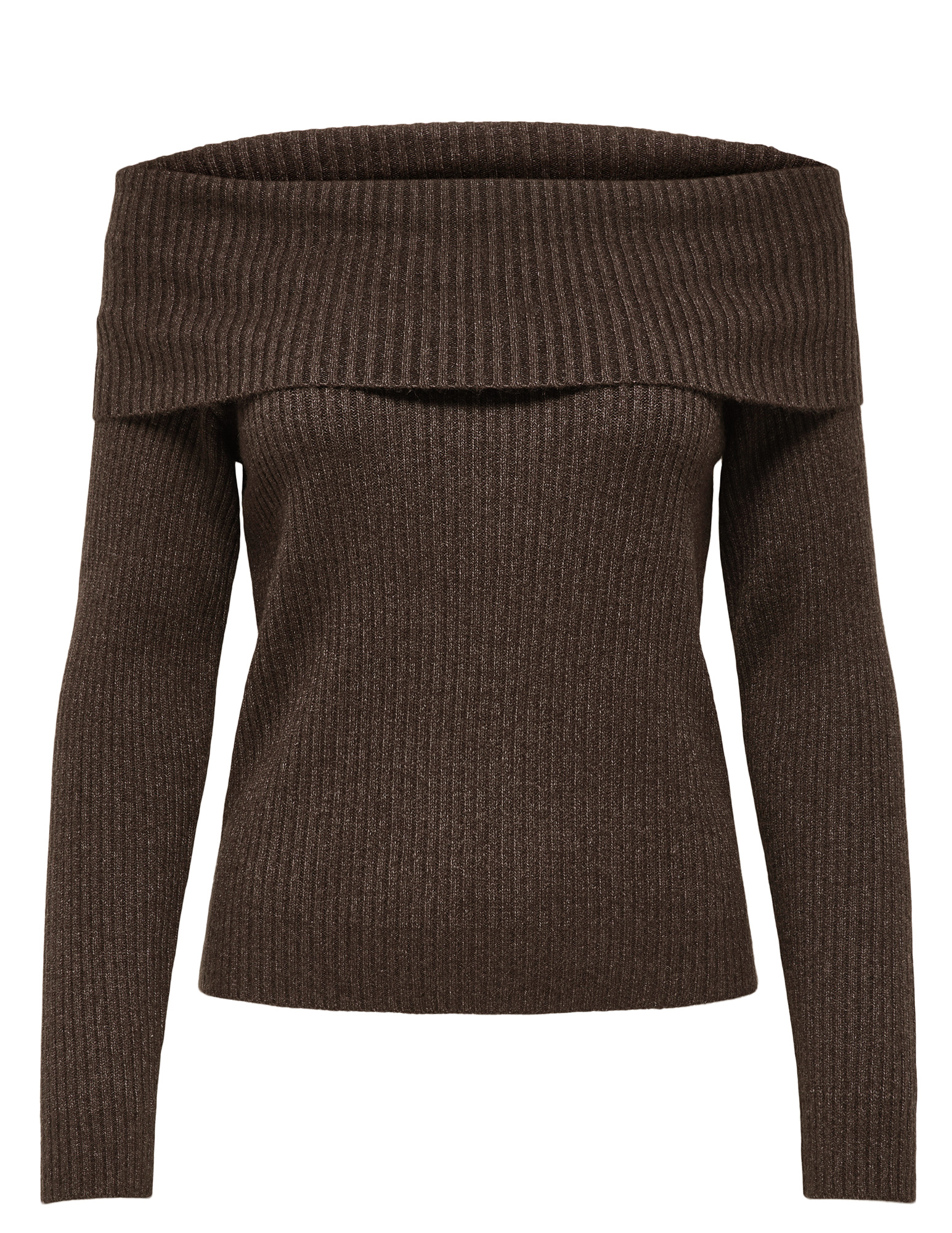 ONLY Trui Katia off shoulder 15311830 Bruin