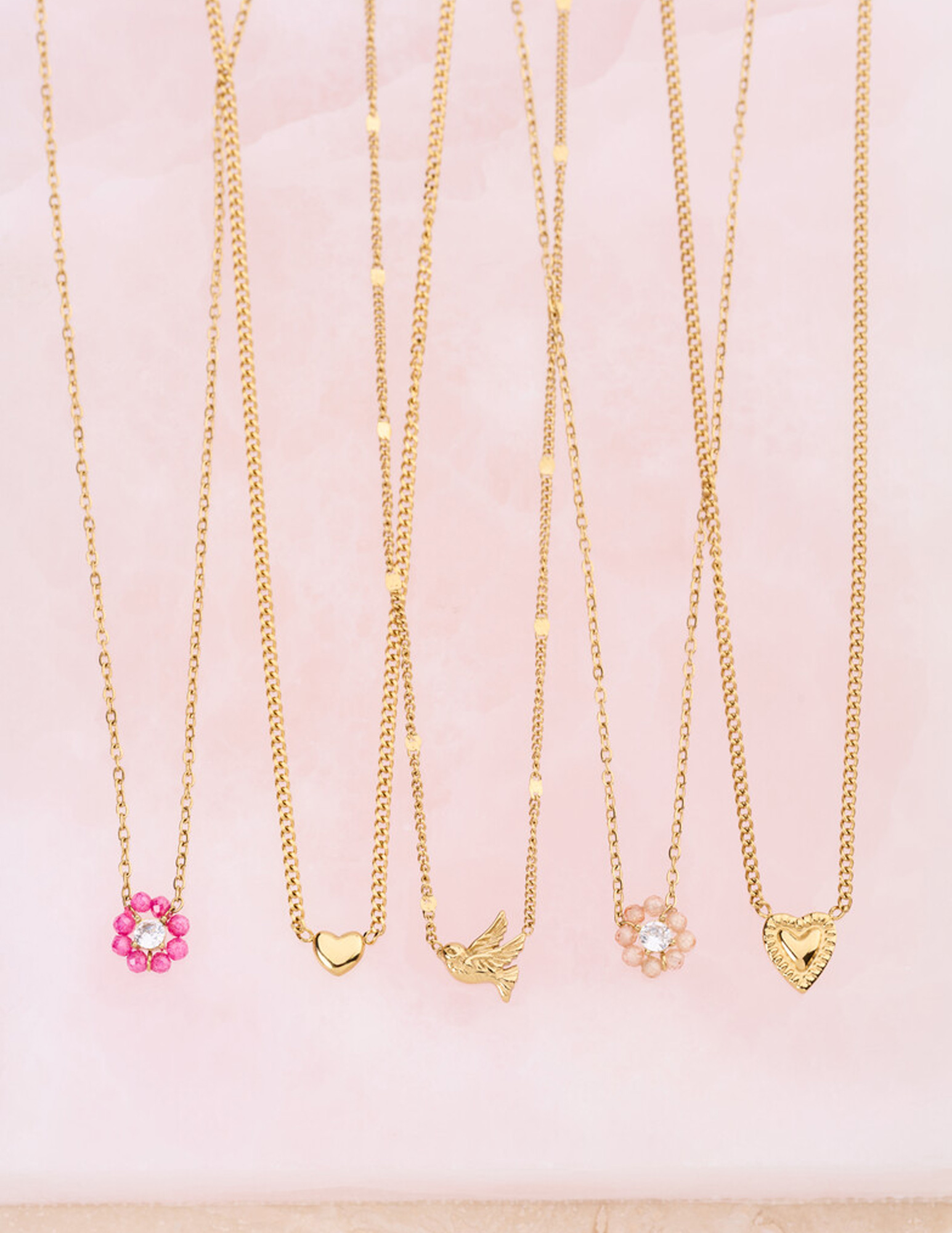 My Jewellery Botanical ketting met bloem MJ15405 Goud