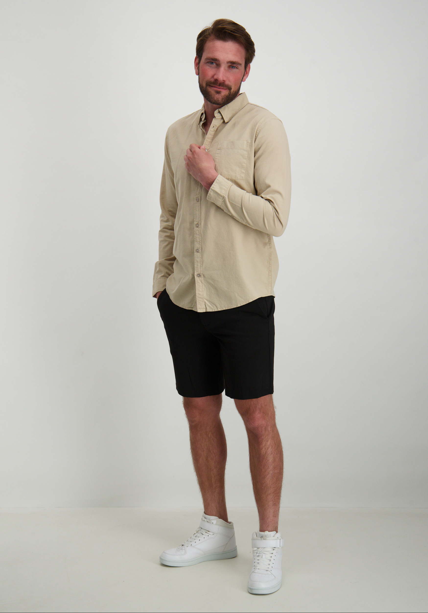 Pure White Overhemd 24010209 Zand