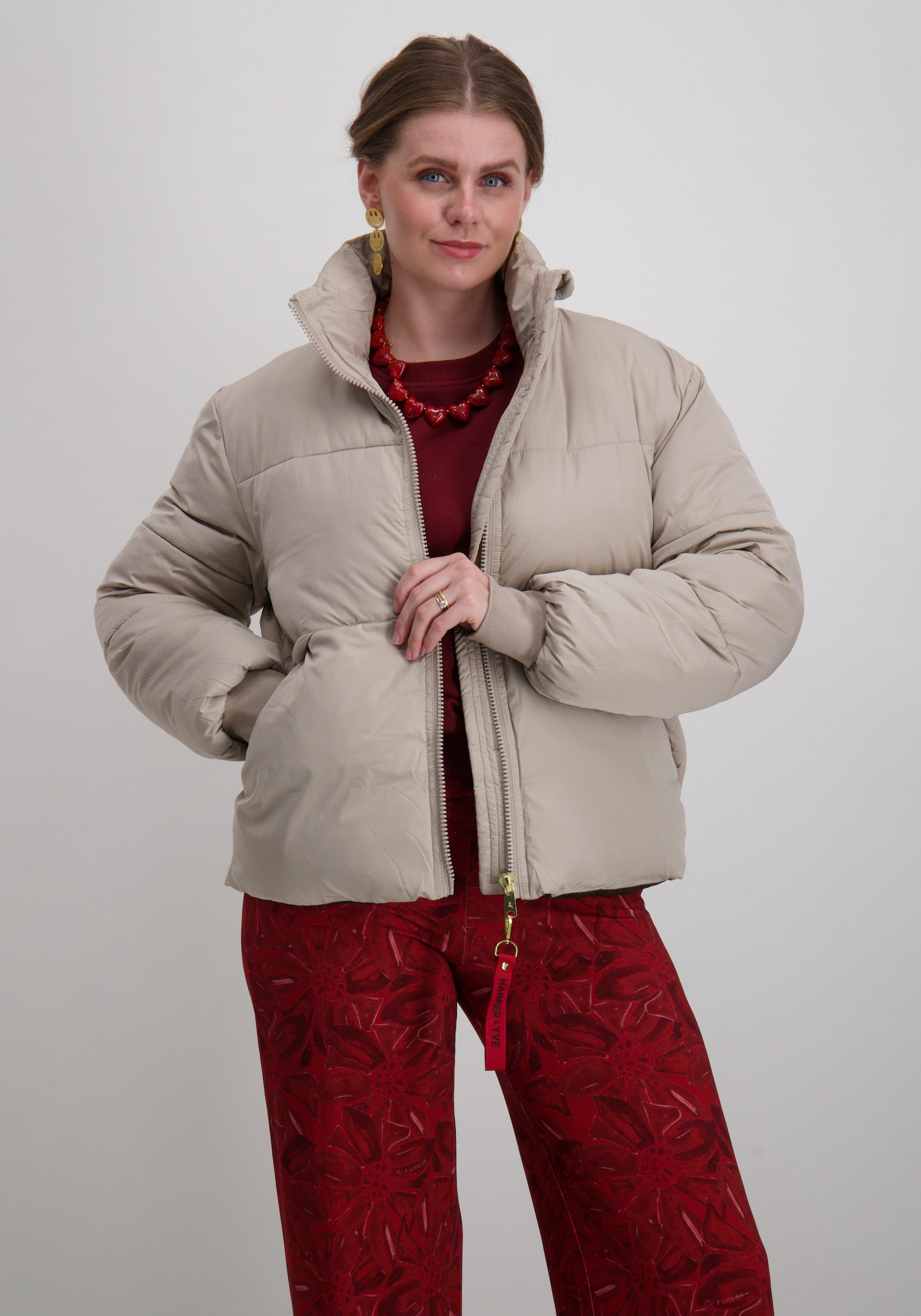 Harper & Yve Winterjas Marly AW25N226 Licht grijs