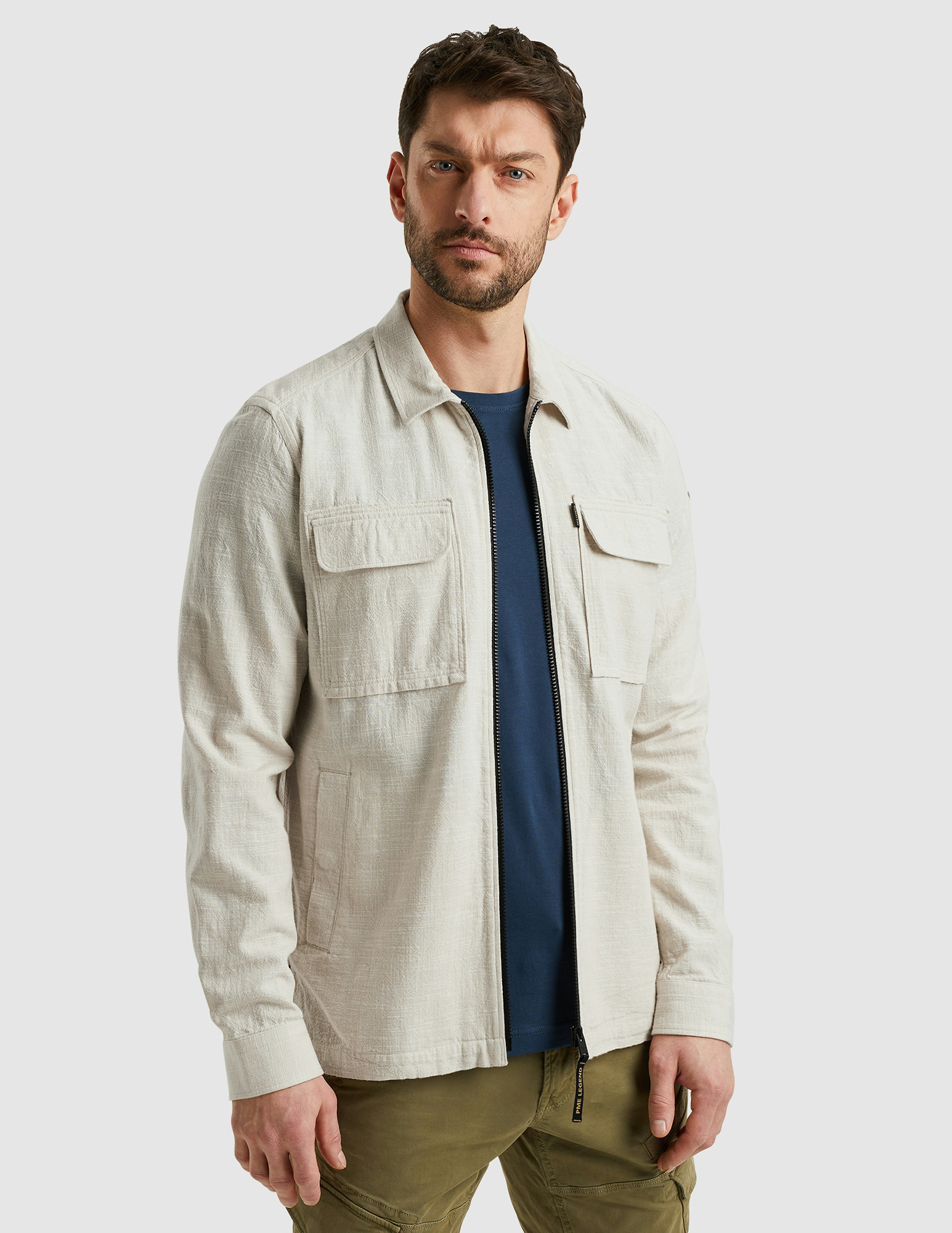 PME Legend Overshirt PSI2502228 Ecru