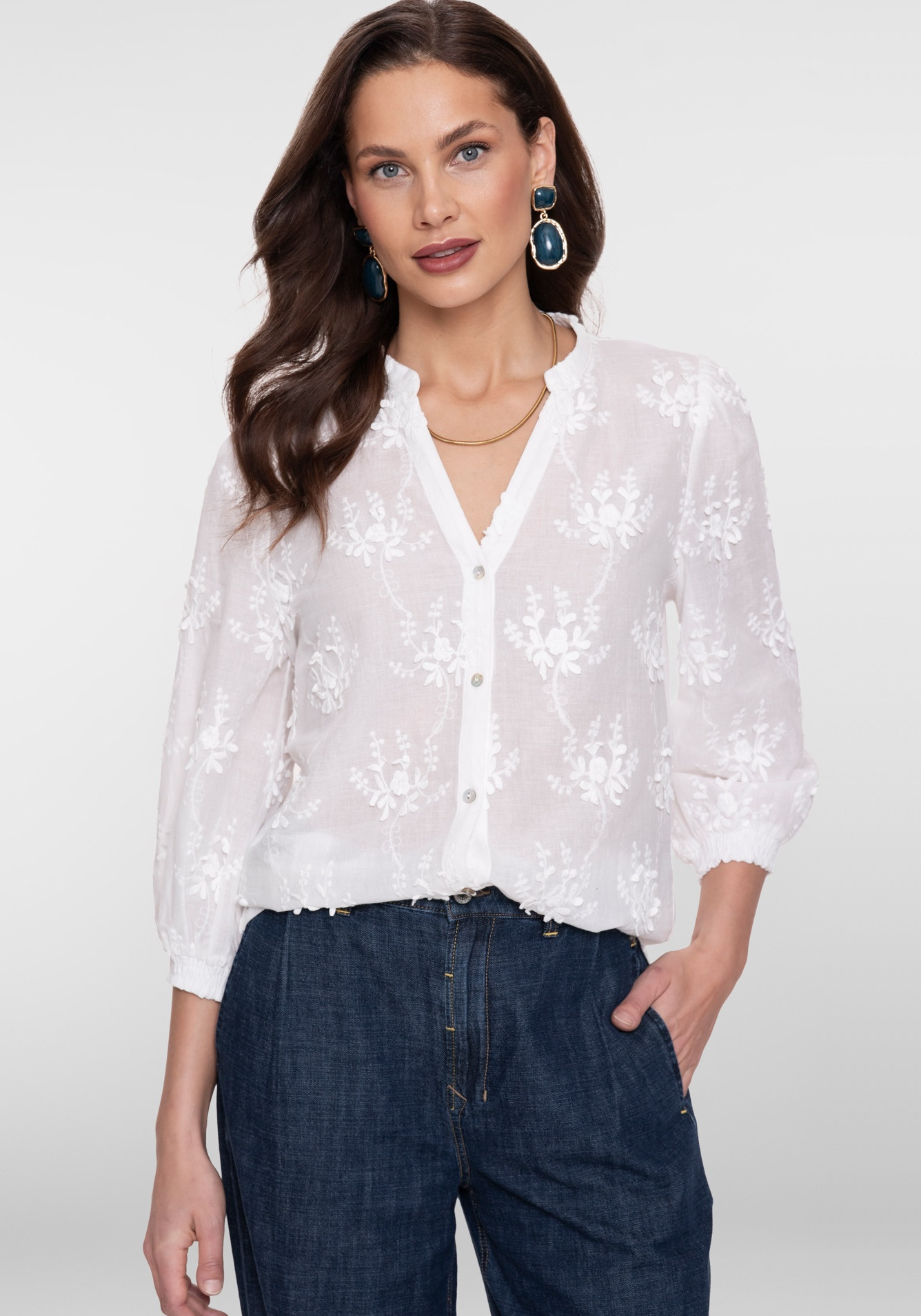 Geisha Blouse 63230-26 Wolwit-ecru