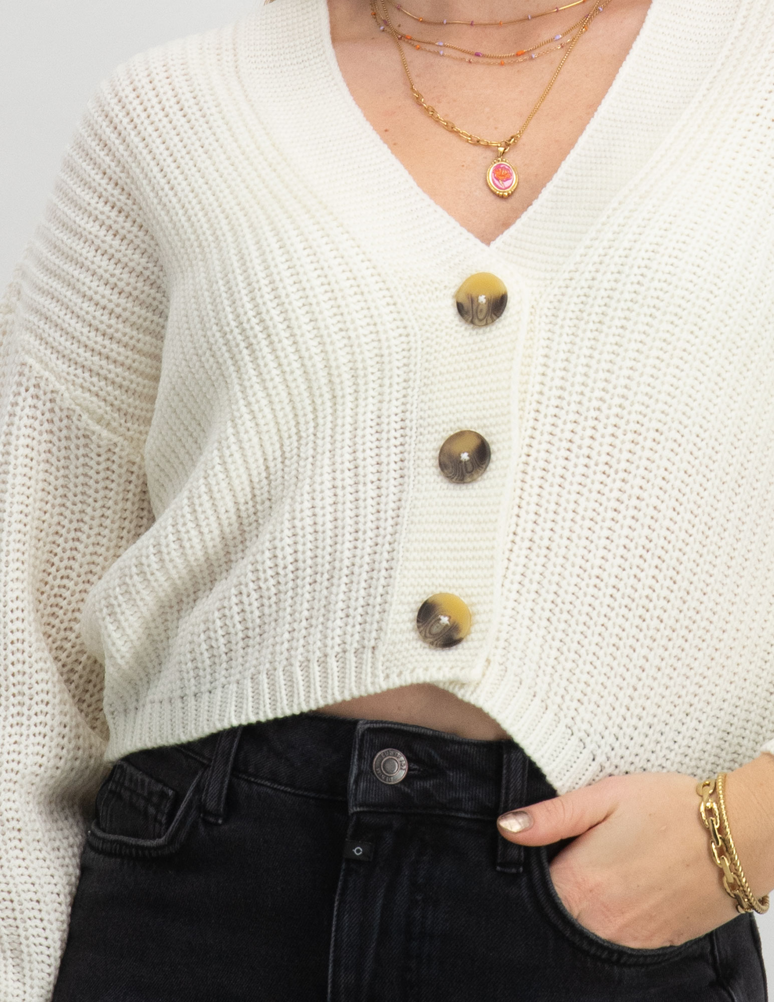 Only Vest Carol 15211521 Wolwit-ecru