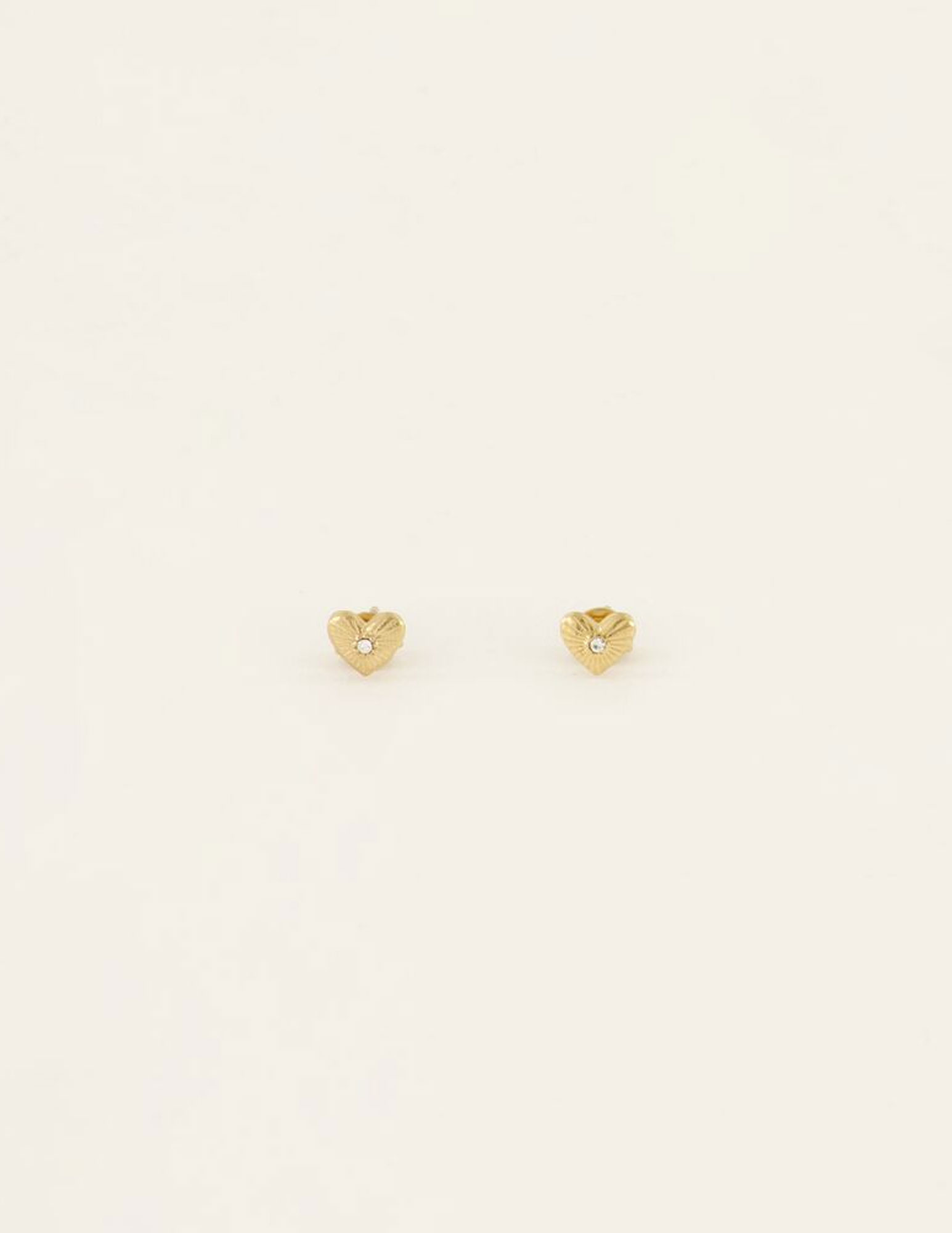 My Jewellery Studs hart met middelpunt MJ07324 Goud