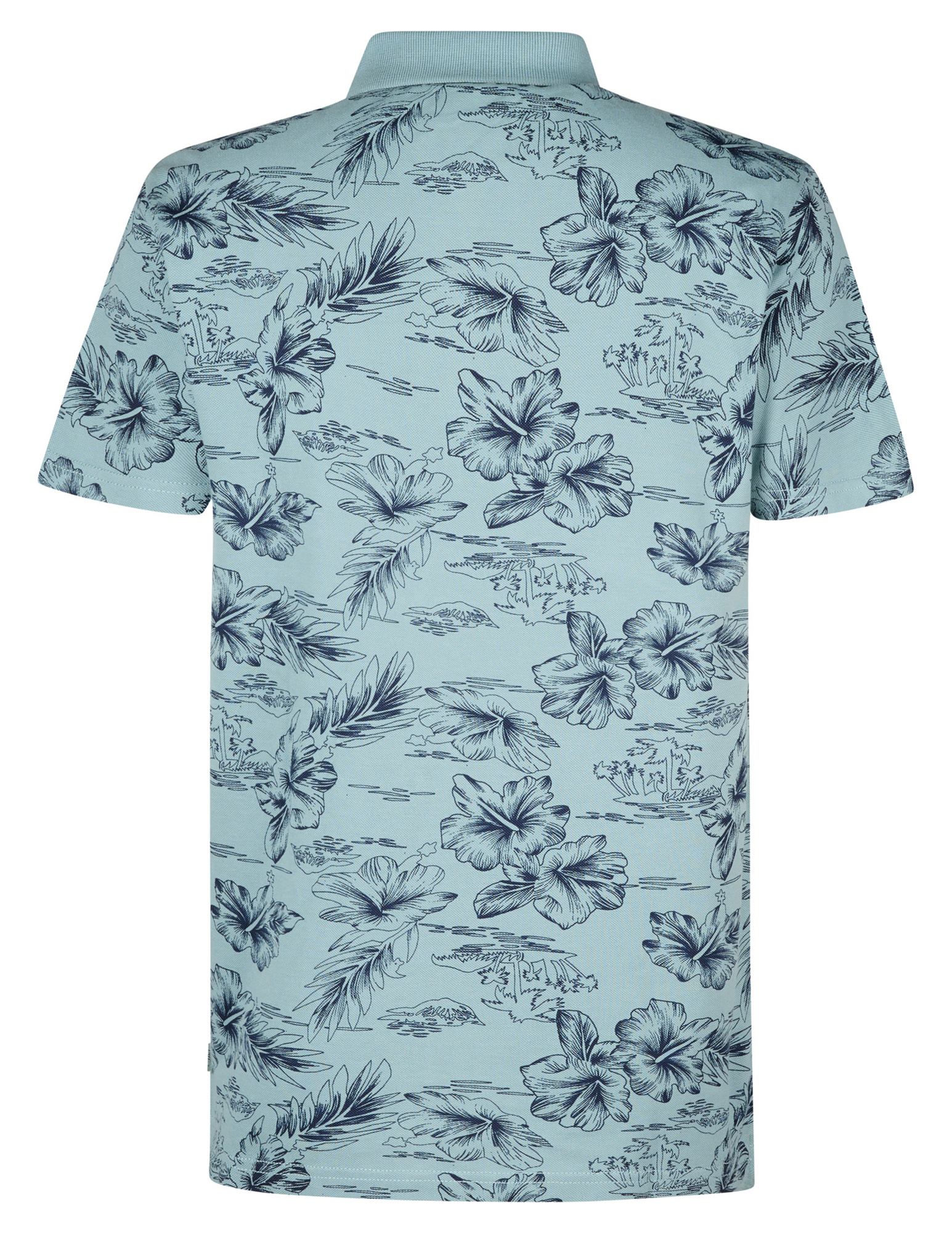 Petrol Polo all-over print M-1050-POL911 Licht blauw