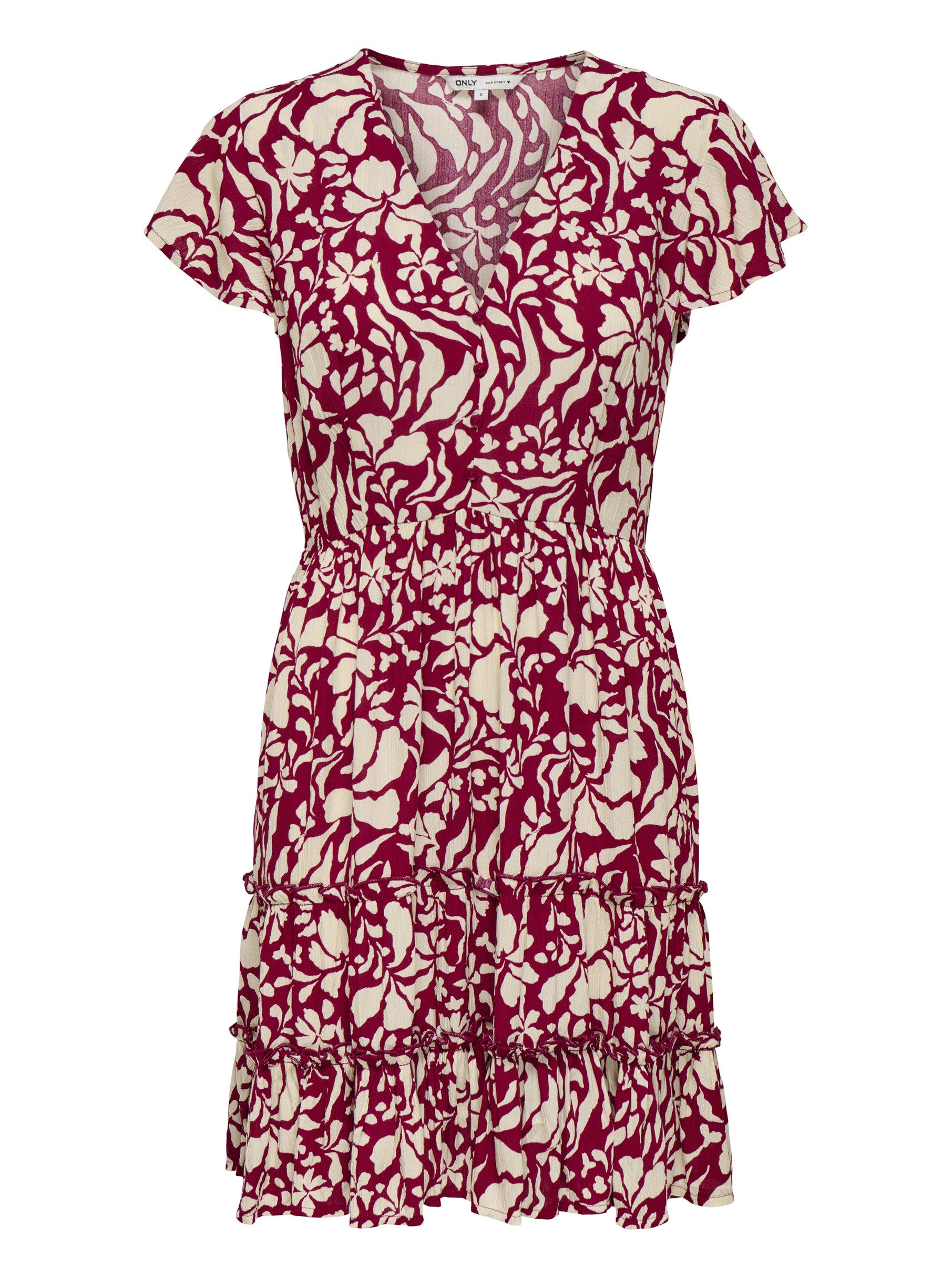 Only Jurk Claudette 15320419 Steenrood