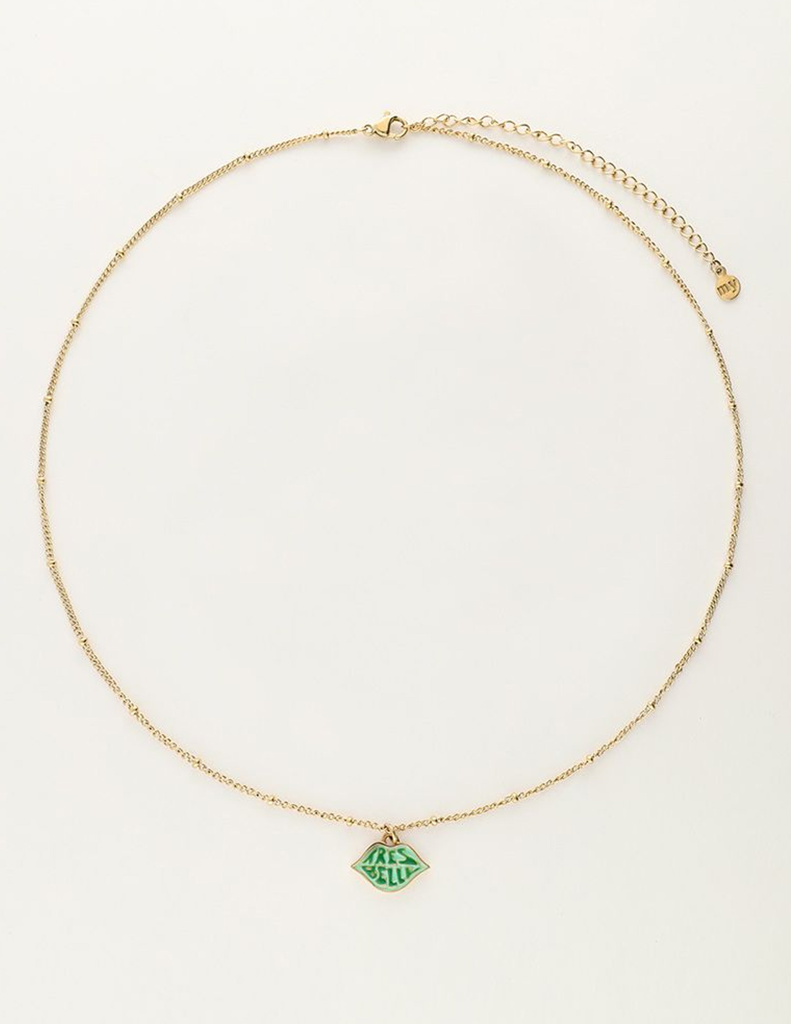 My Jewellery Ketting groen tres belle char MJ08351 Goud