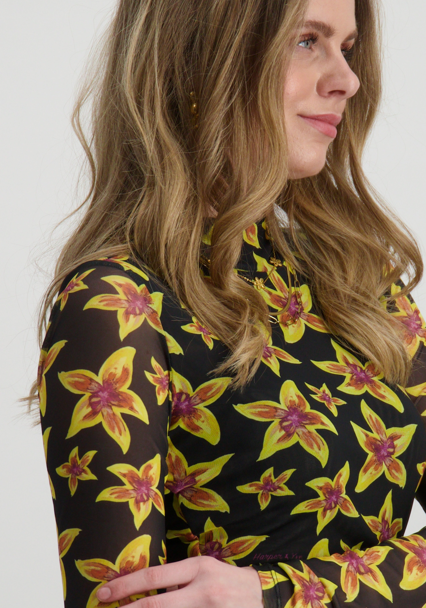Harper & Yve Top Jane SS25J502 Geel