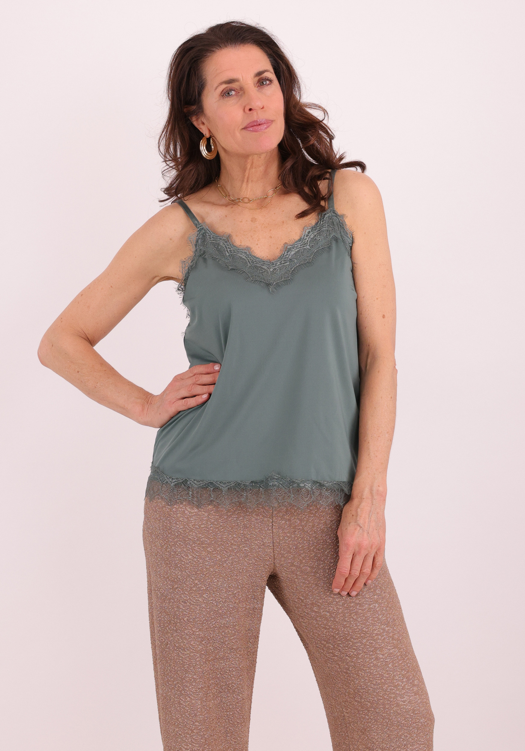 FREE|QUENT Top Bicco 120962 Donker Groen