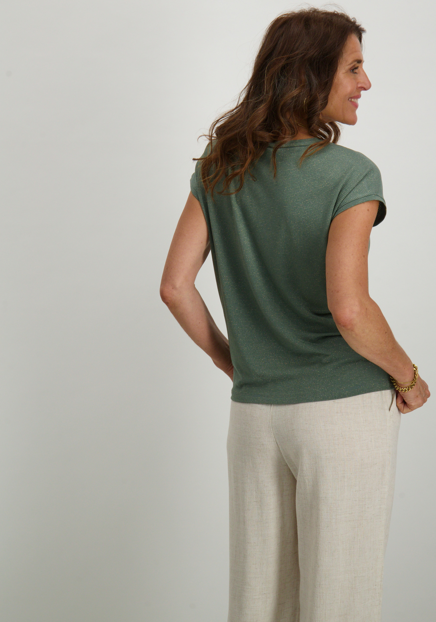 Only T-shirt Claudia 15318422 Groen