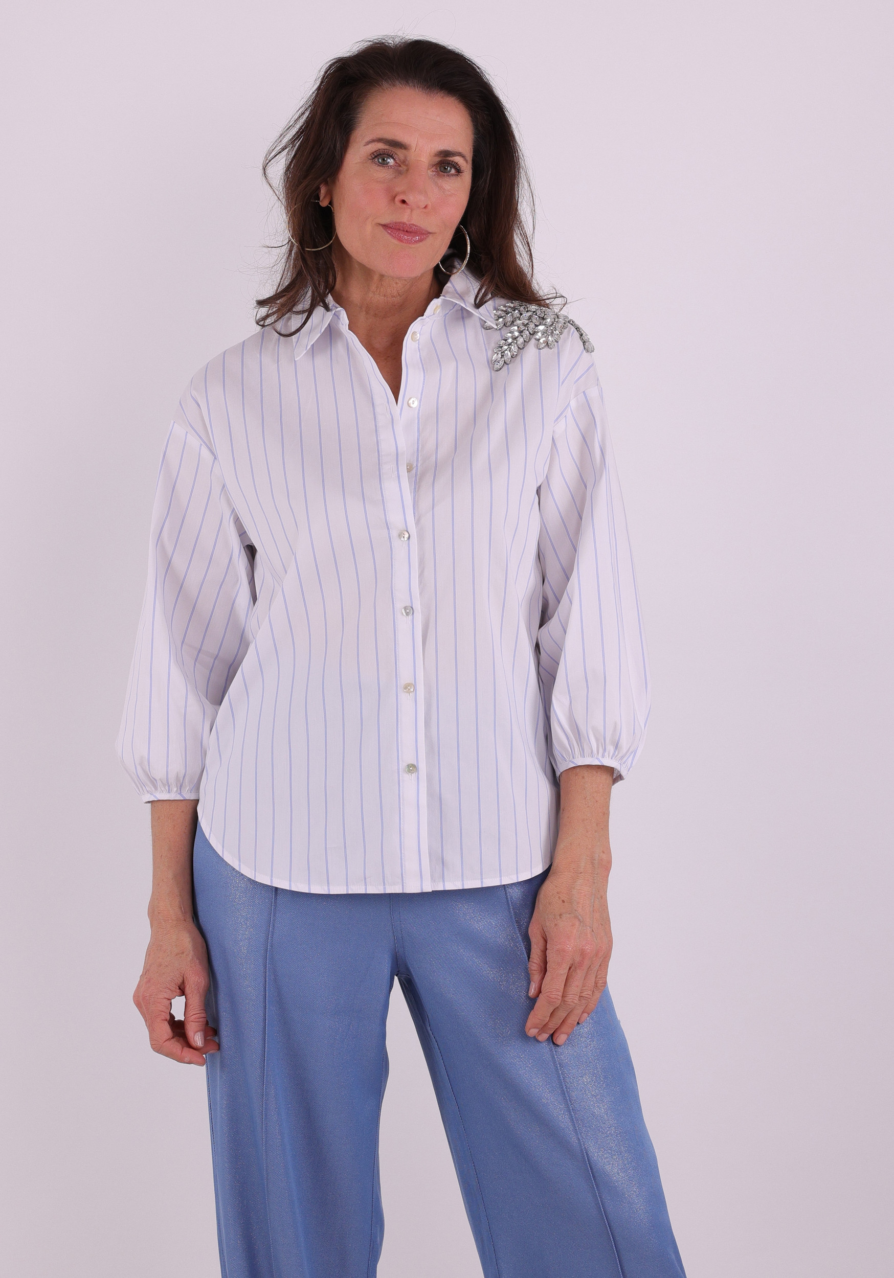Jansen Amsterdam Blouse PARISA SS26 Licht blauw