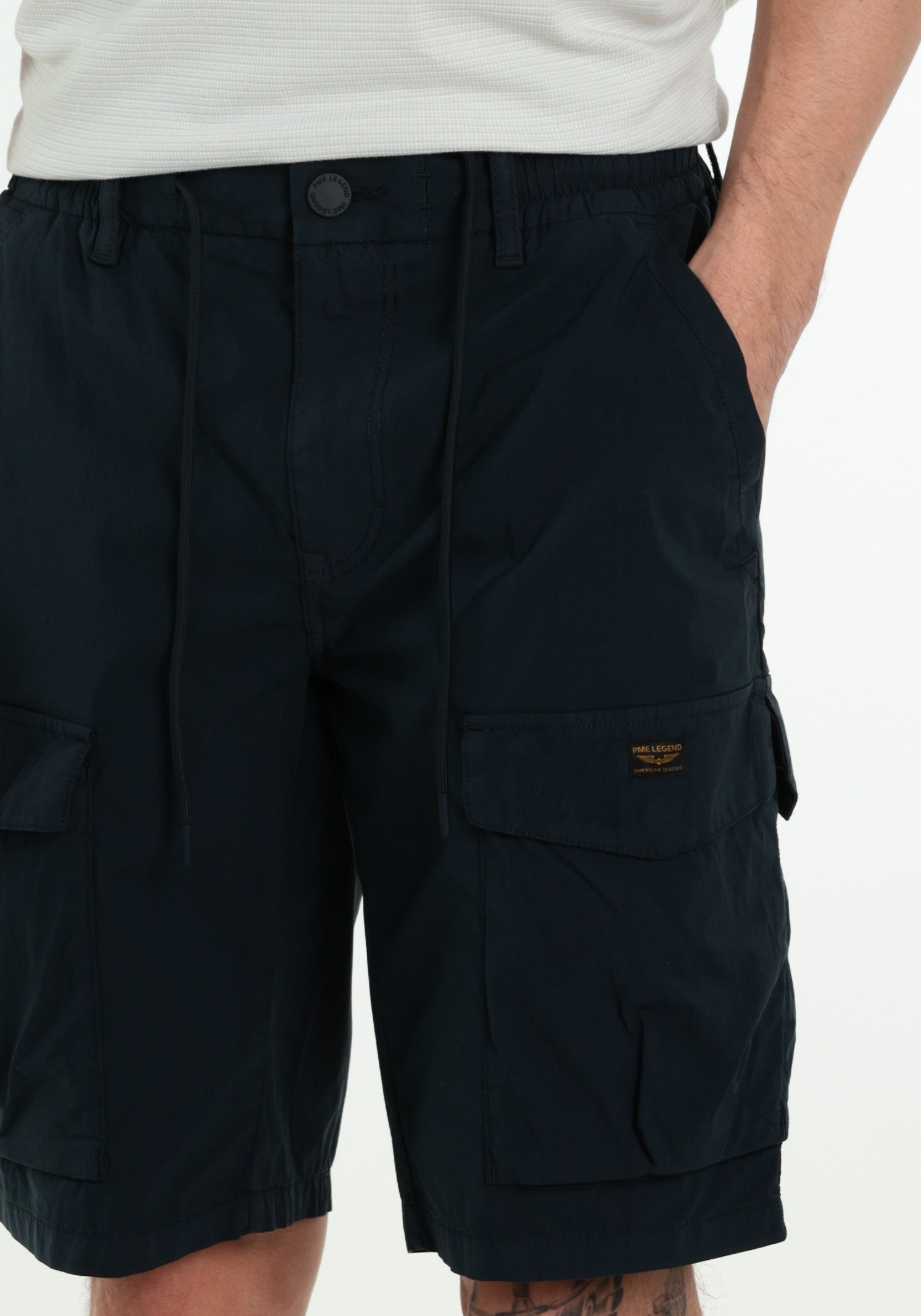 PME Legend Short hawkdown PSH2604697 Donker blauw