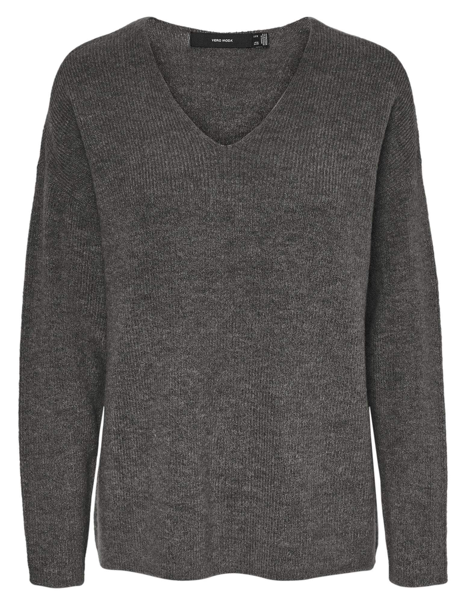 Vero moda Trui Crewlefile 10233357 Midden grijs