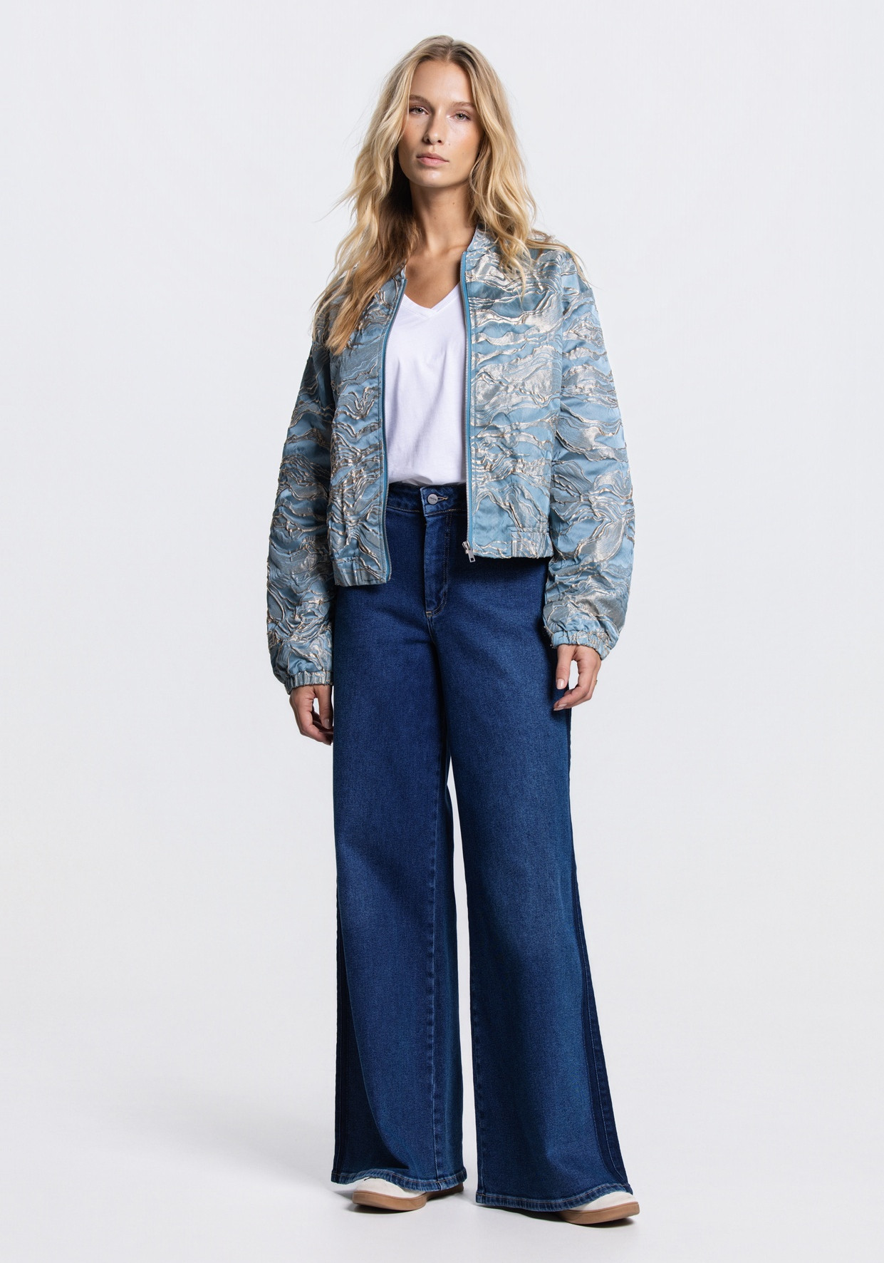 Jansen Amsterdam Bomberjack QWEN SS26 Licht blauw