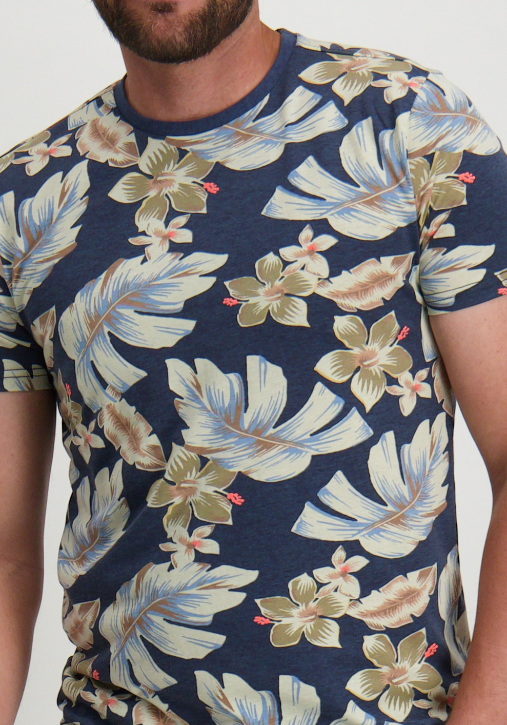 Petrol T-shirt M-1050-TSR655 Donker blauw