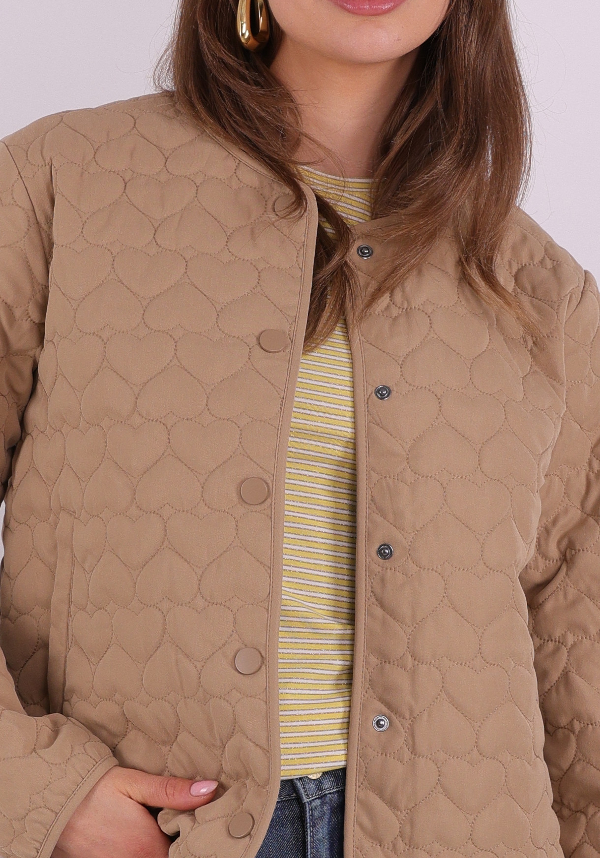 Only Jacket heart quilted 15366265 Bruin