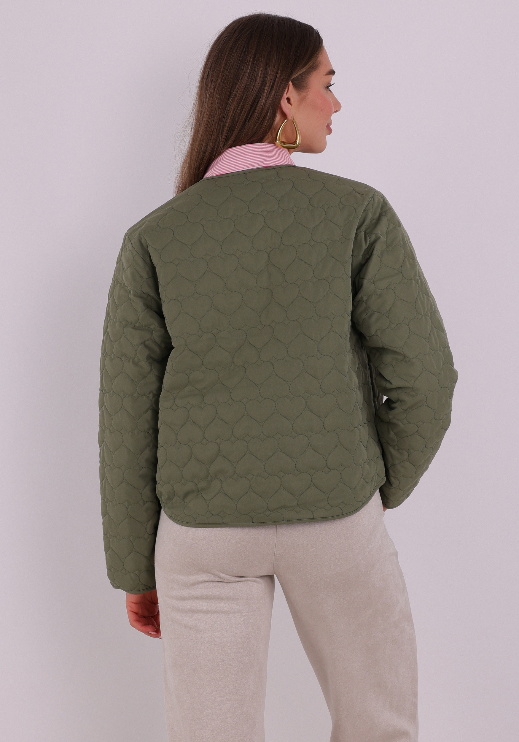 Only Jacket heart quilted 15366265 Midden groen
