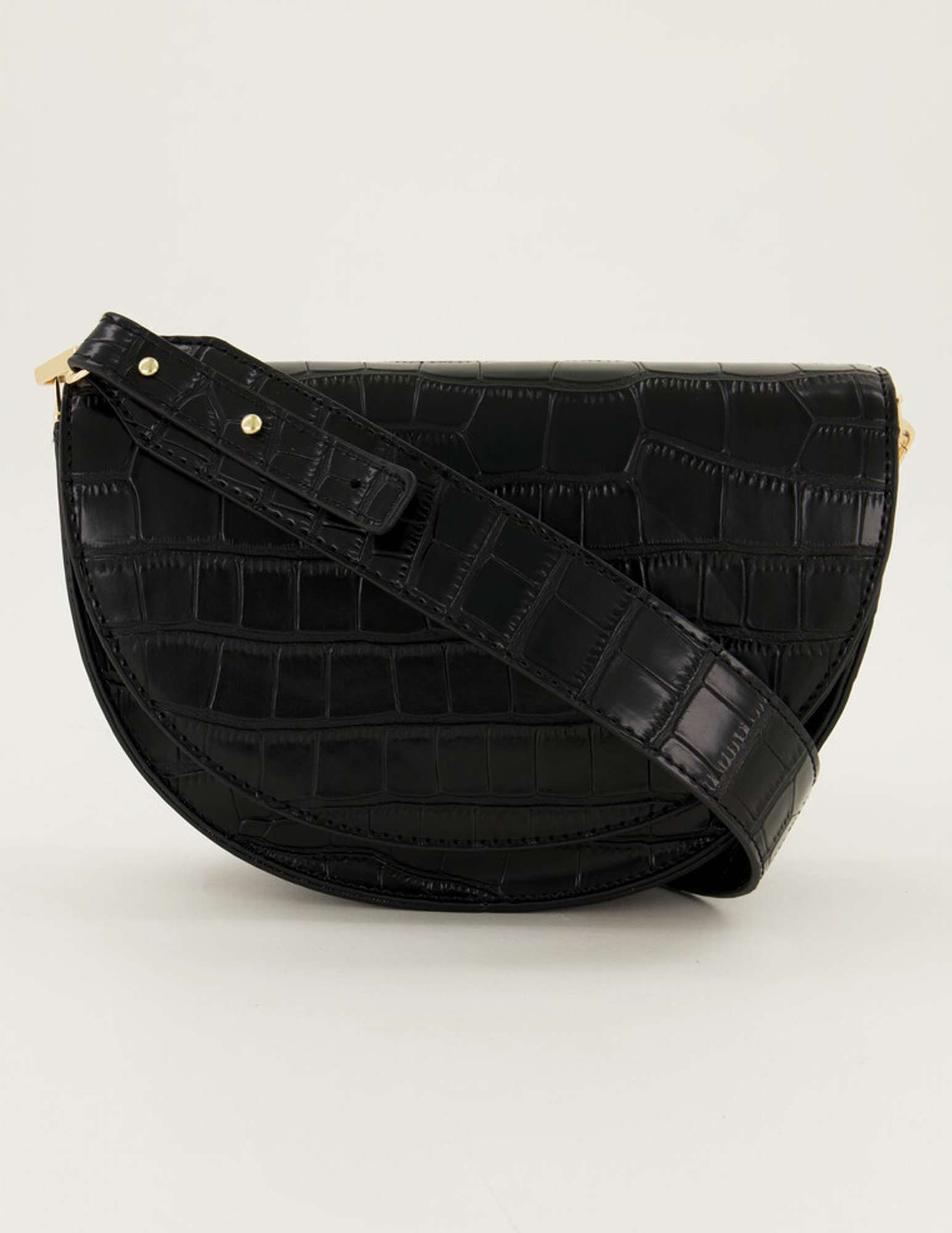 My Jewellery Crossbody tas met croco print MJ12479 Zwart