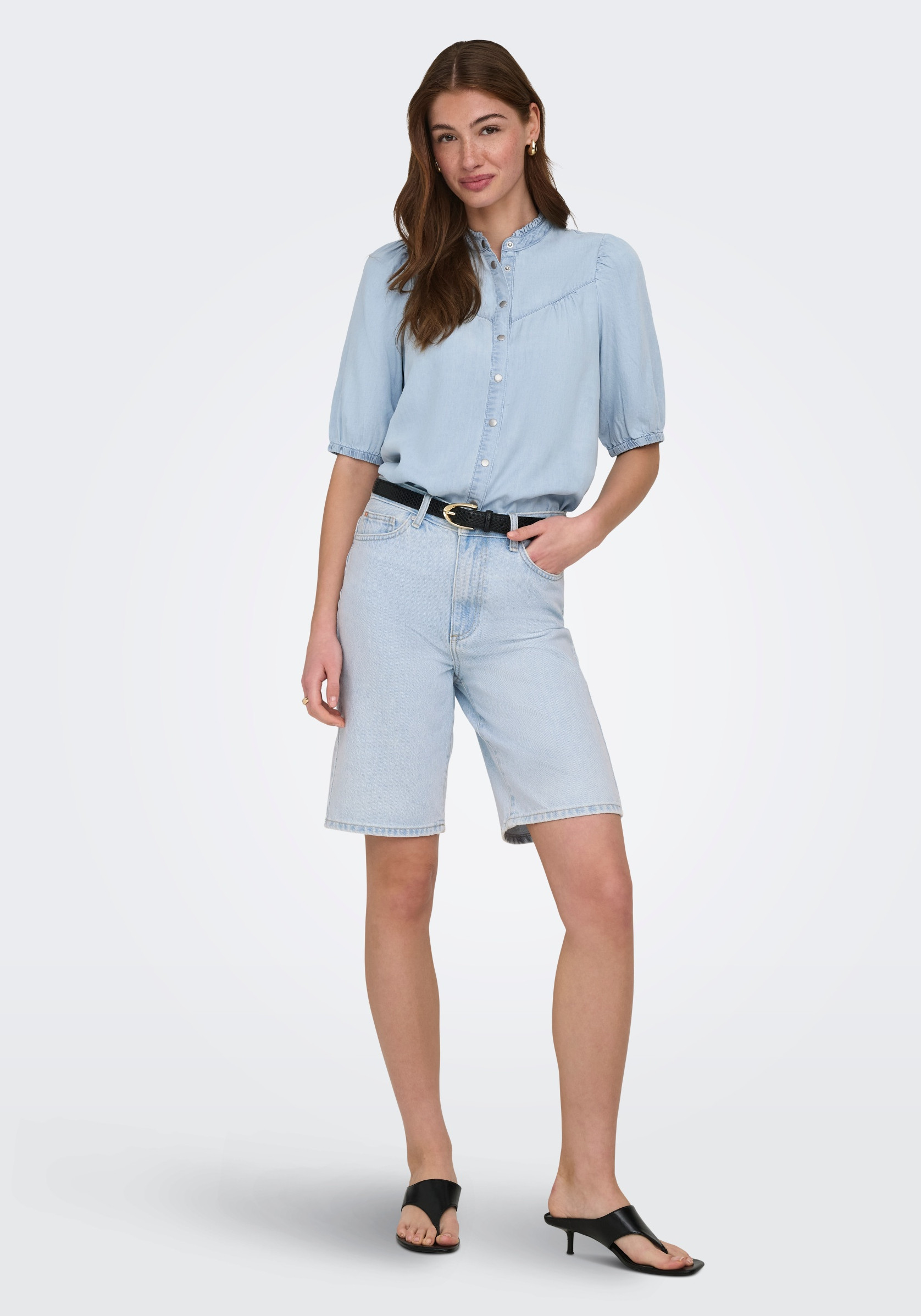 ONLY Blouse Charis 15364008 Licht blauw