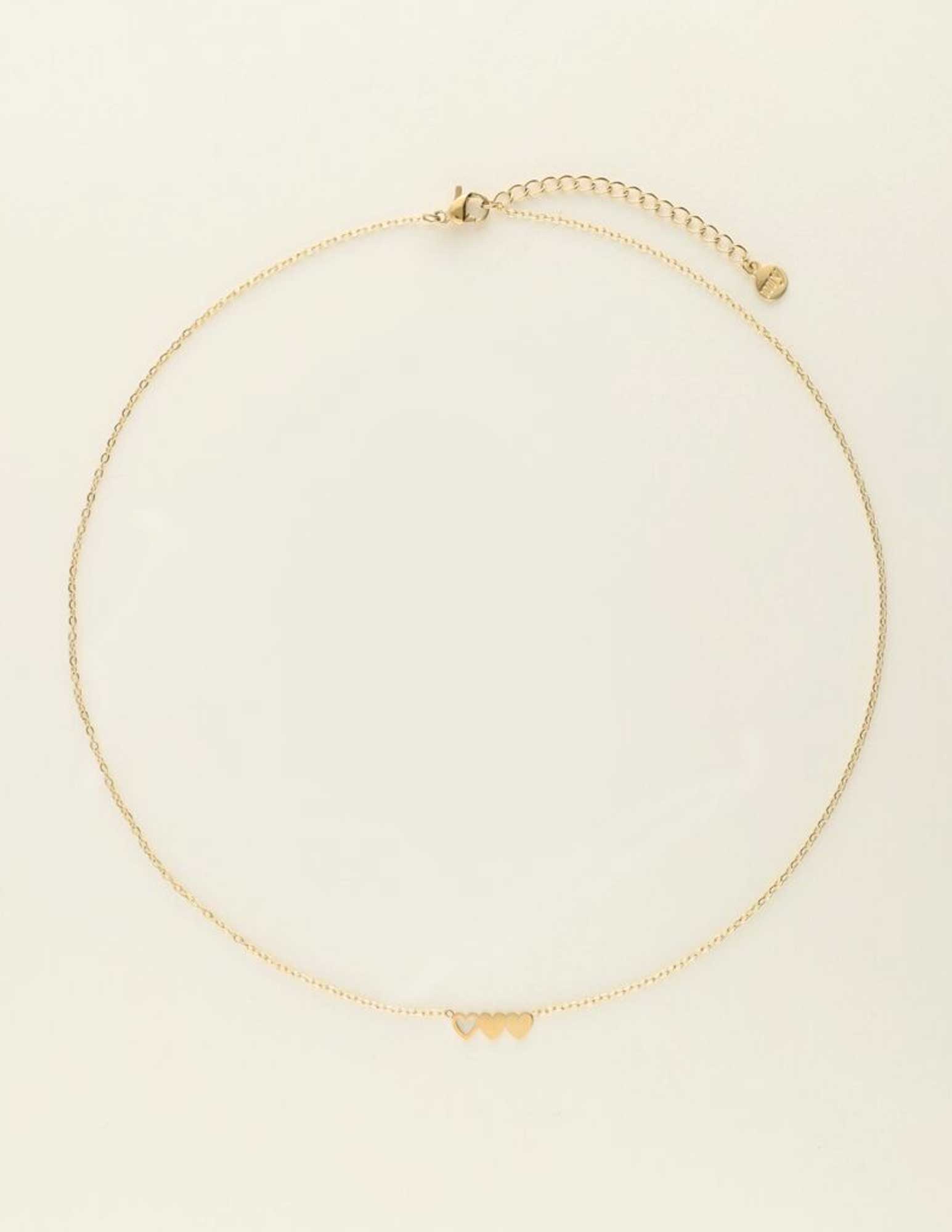 My Jewellery Kettingen set drie hartjes MJ09021 Goud
