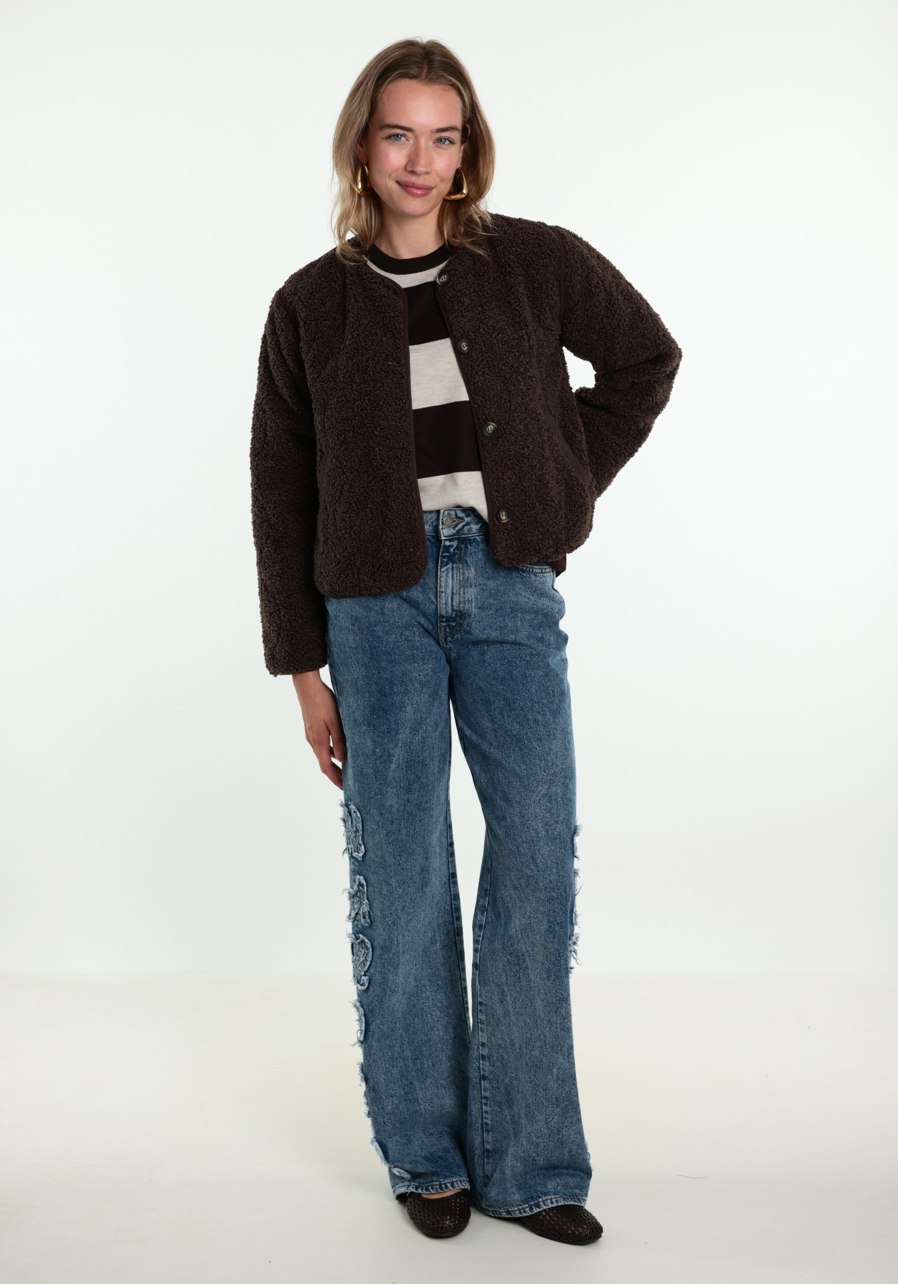 ONLY Jacket Lines teddy 15373834 Bruin