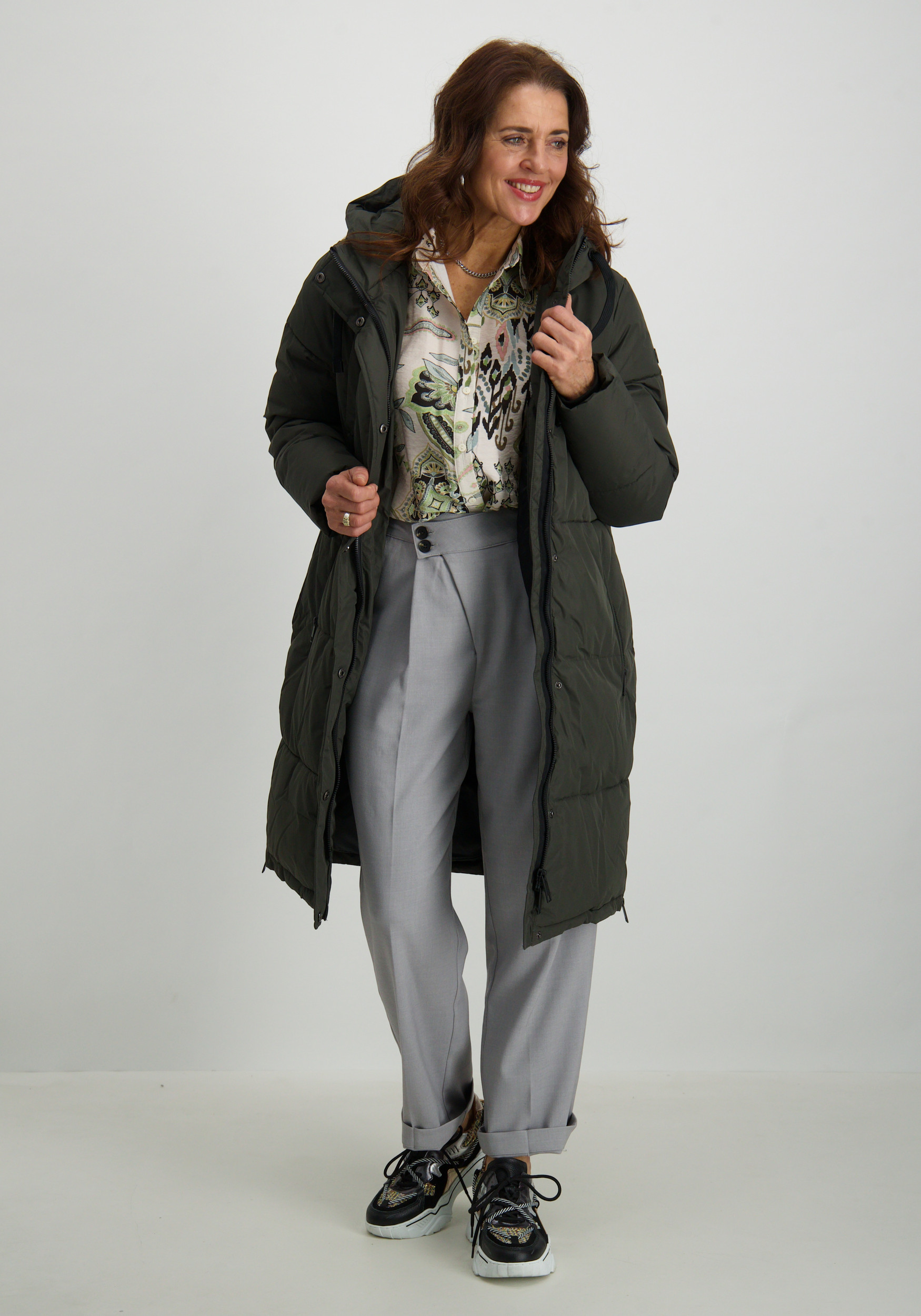 Covered Winterjas Anouk L60190 Donker groen