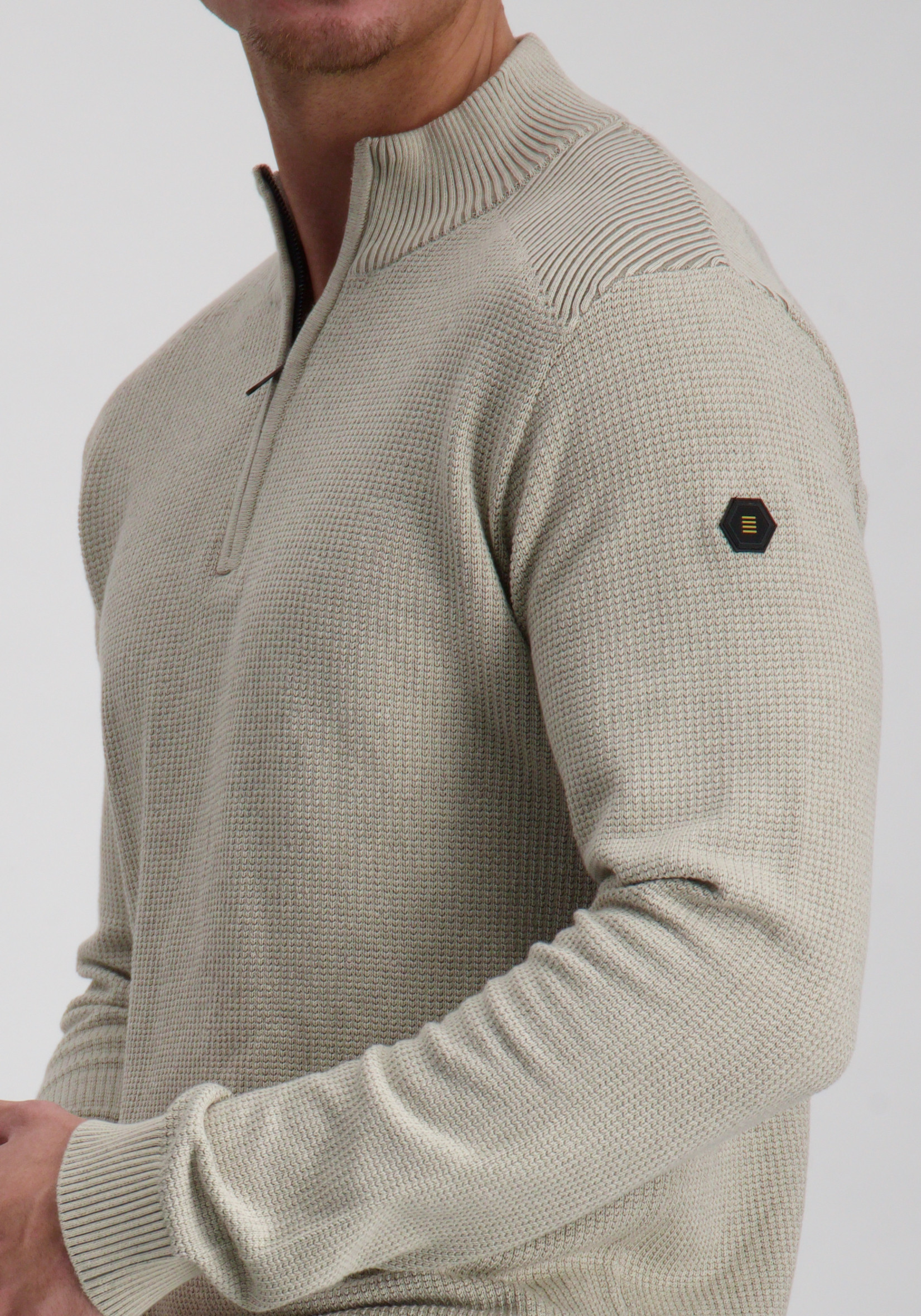 No Excess Half zip pullover 29230813SN Zand