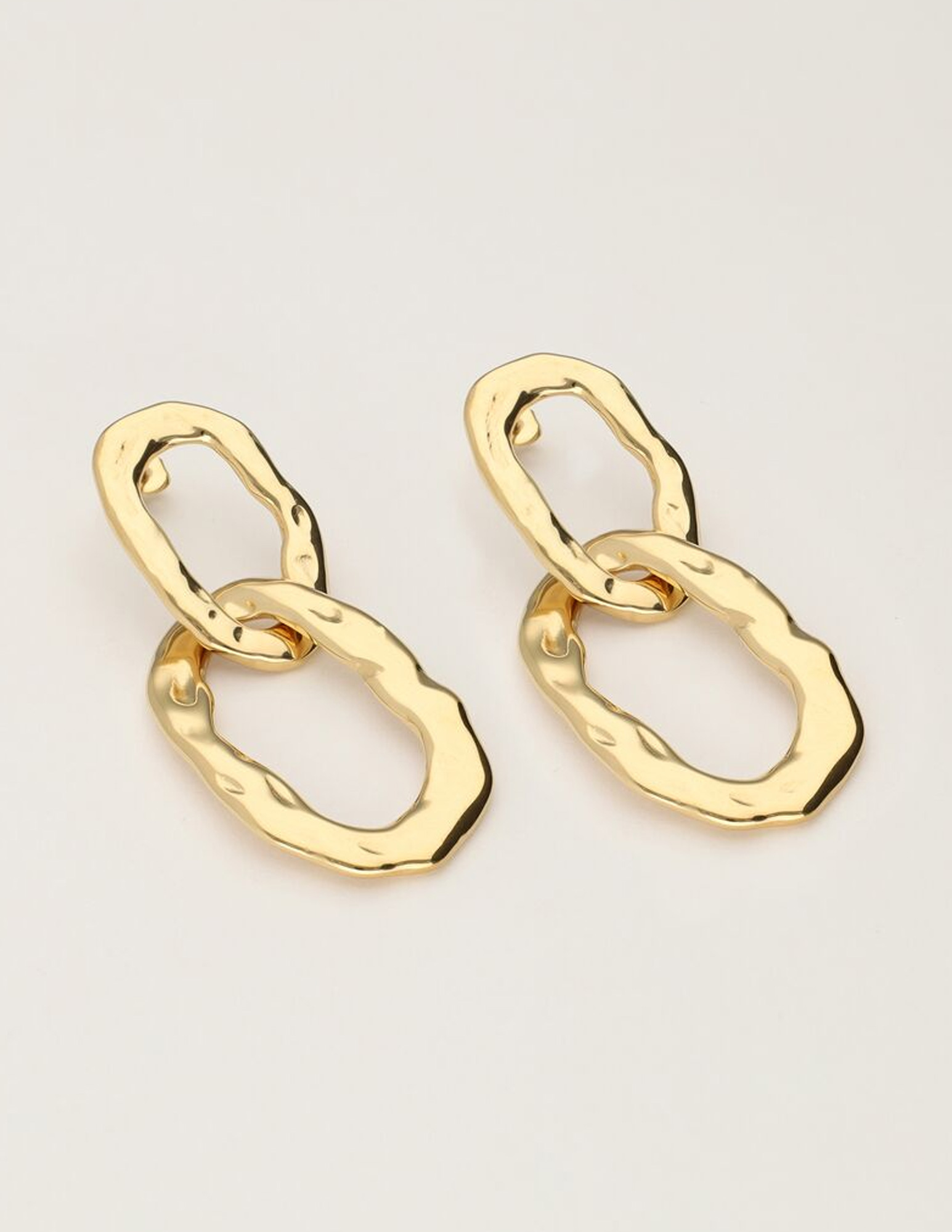 My Jewellery Oorbellen met dubbele ovalen ringen MJ11044 Goud